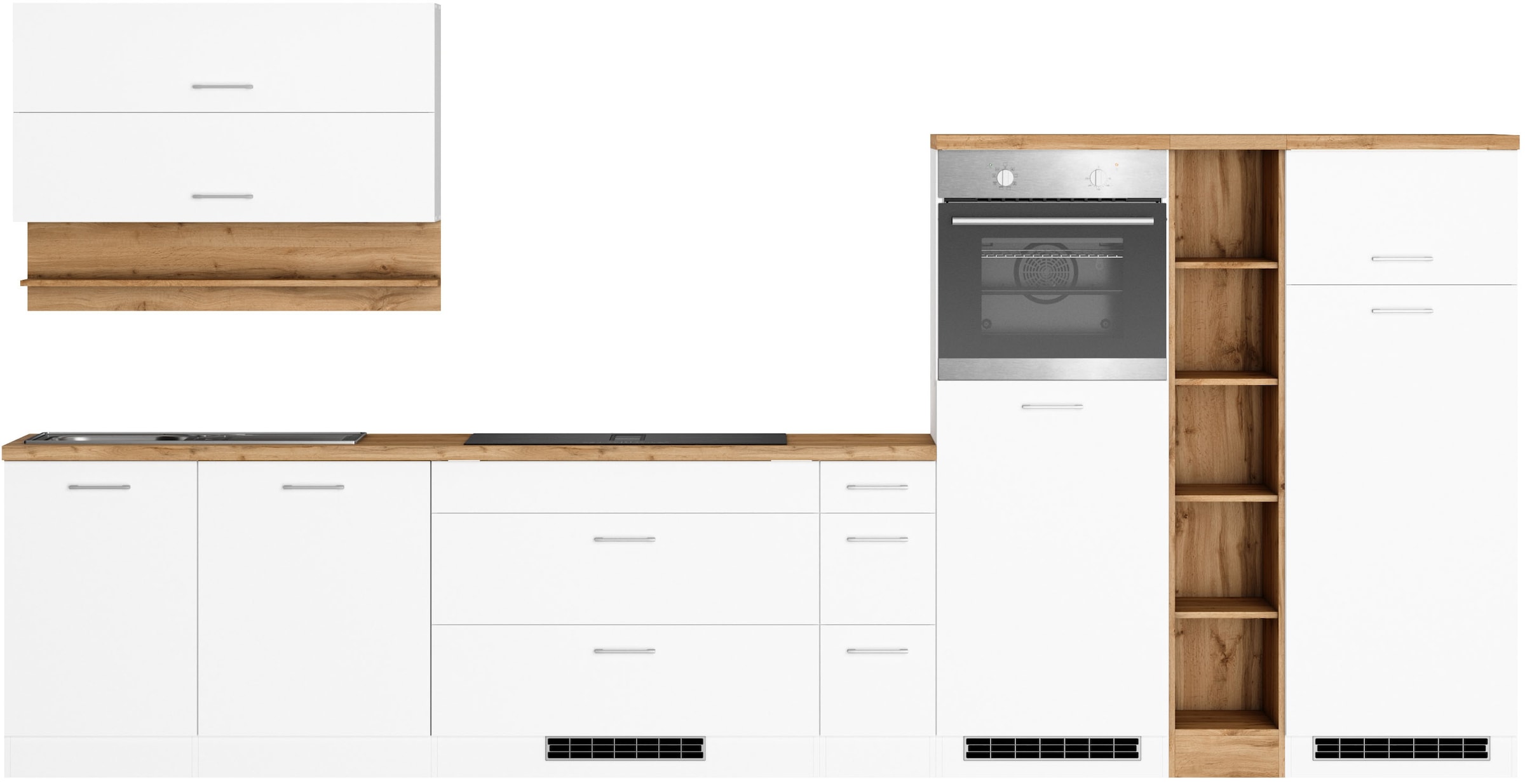 KOCHSTATION Küchenzeile "KS-Milan", Breite 390 cm, wahlweise mit E-Geräten, günstig online kaufen