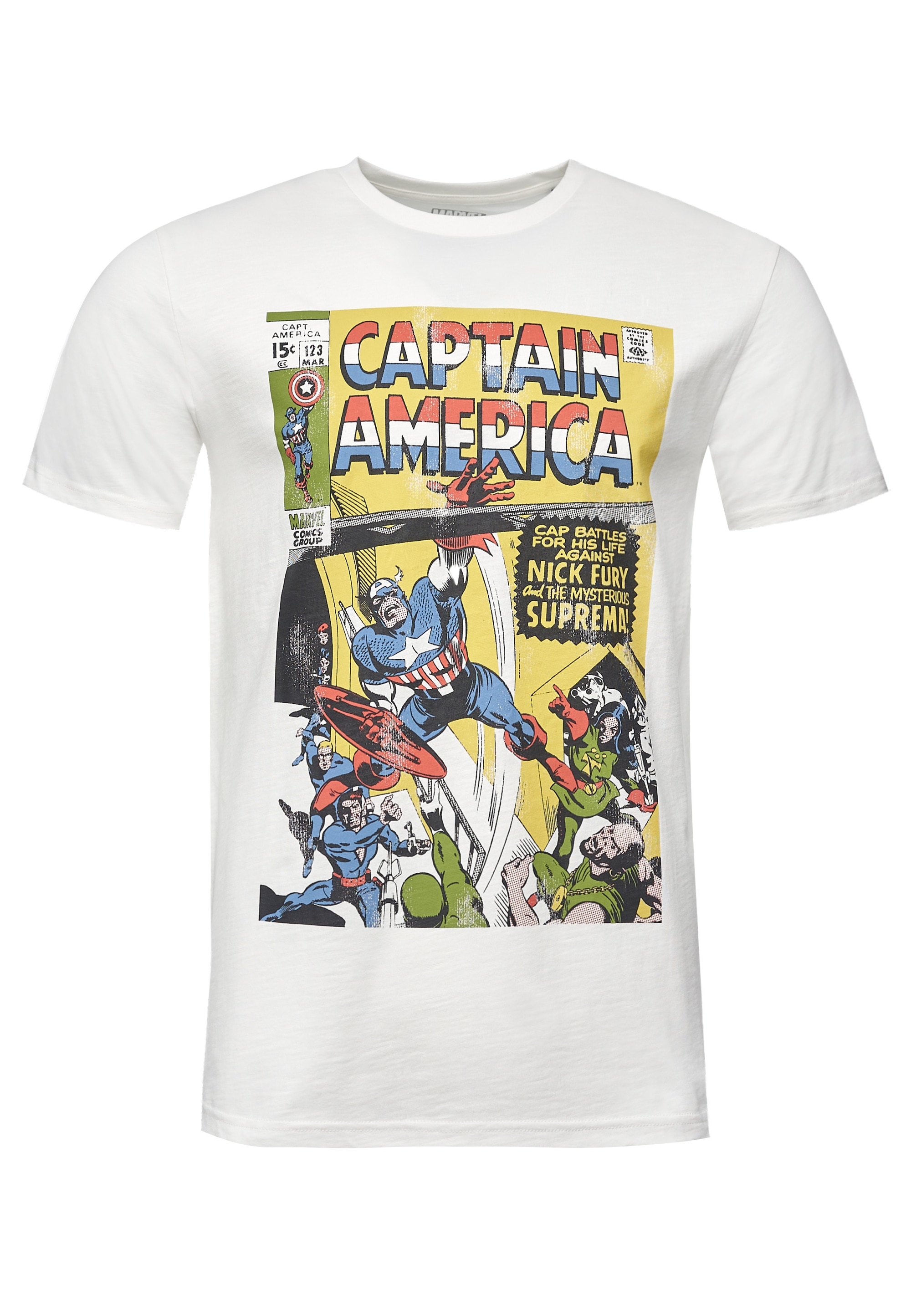 Recovered T-Shirt »Marvel Captain America Battles«, im lockeren Schnitt