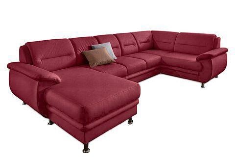 sit&more Wohnlandschaft "Mailand U-Form, B: 312 cm, XXL-Couch mit Komfortpolsterung" mit Schlaffunktion, Liegefl. 122x247 cm, diverse Lederqualitäten