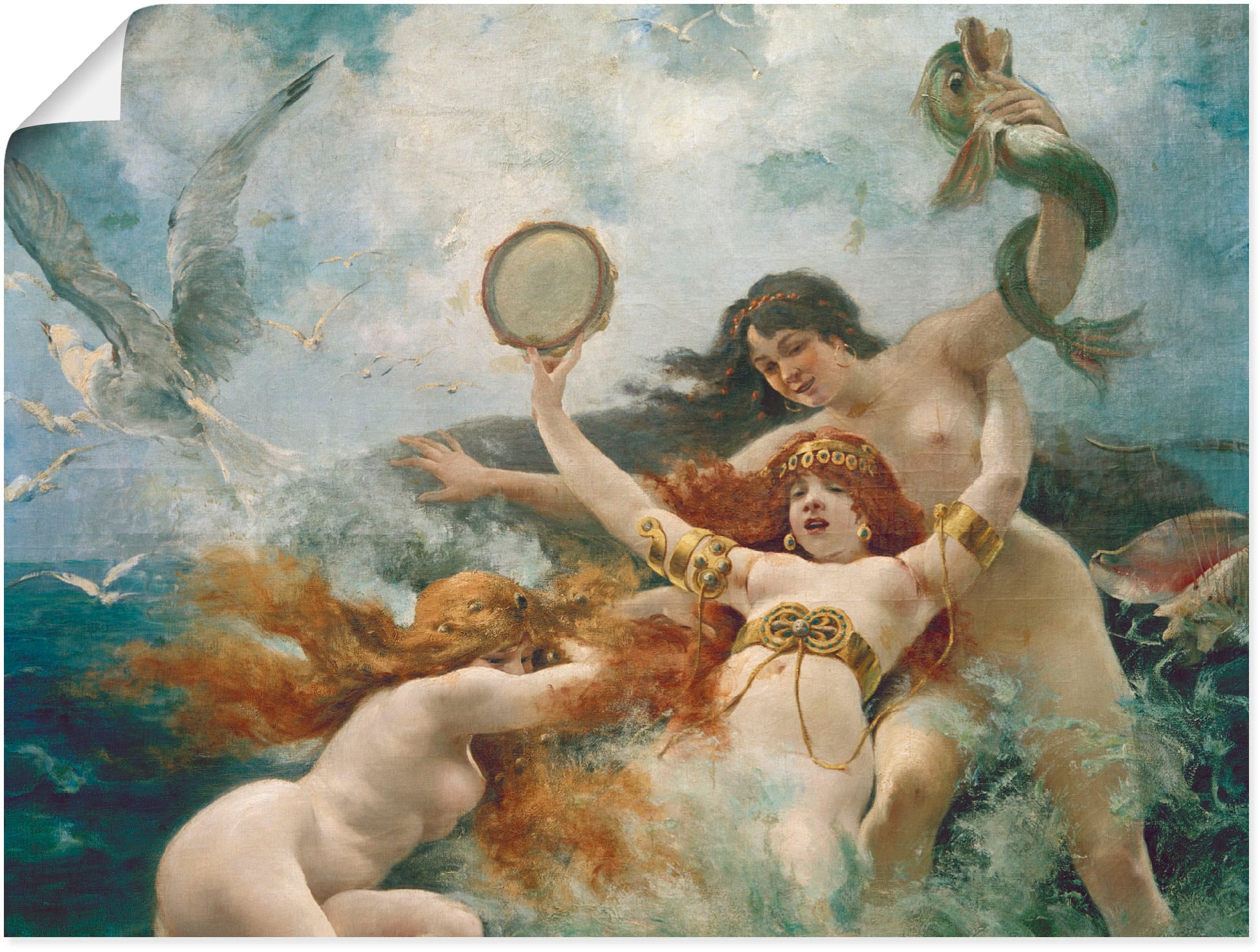 Artland Wandbild »Die Sirenen amüsieren sich«, Erotische Bilder, (1 St.),  als Alubild, Leinwandbild, Wandaufkleber oder Poster in versch. Größen  kaufen | BAUR | Poster