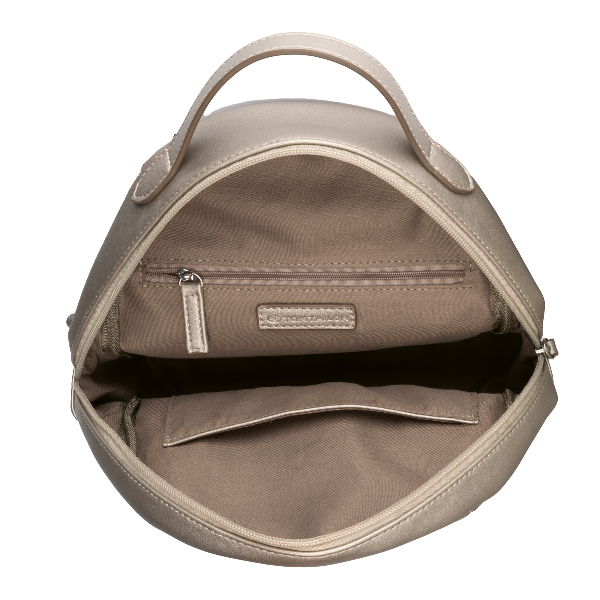 TOM TAILOR Rucksack »Denice«, aus glattem Lederimitat mit toller Logoprägung in Schreibschrift
