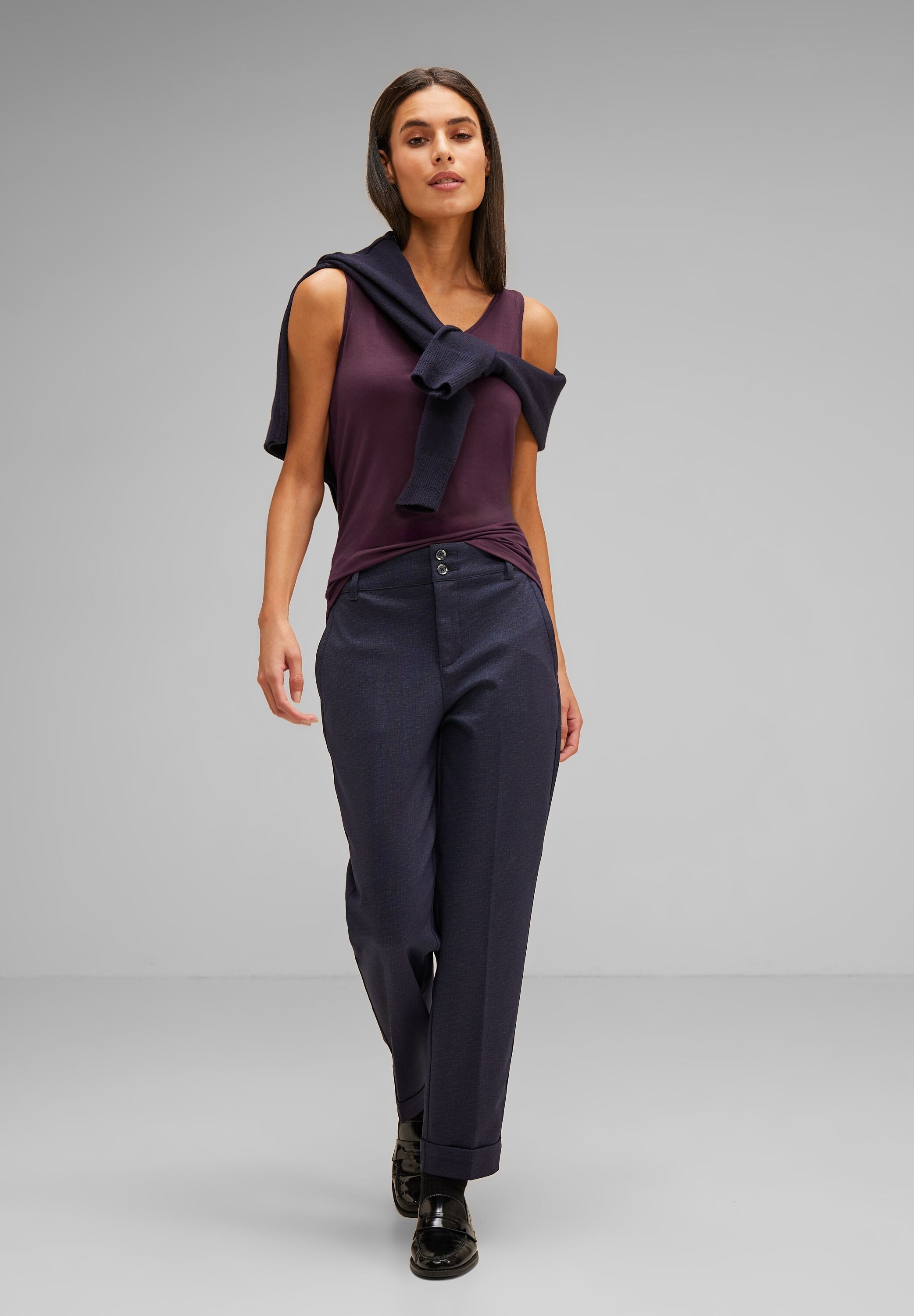 STREET ONE Longtop, mit Rundhalsausschnitt