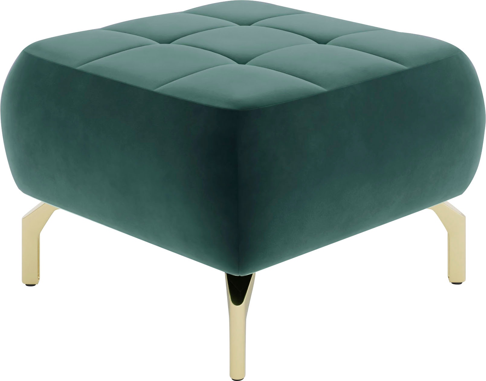 Thumbnail - sit&more Polsterhocker "Orient 1", goldfarbene Metallfüße