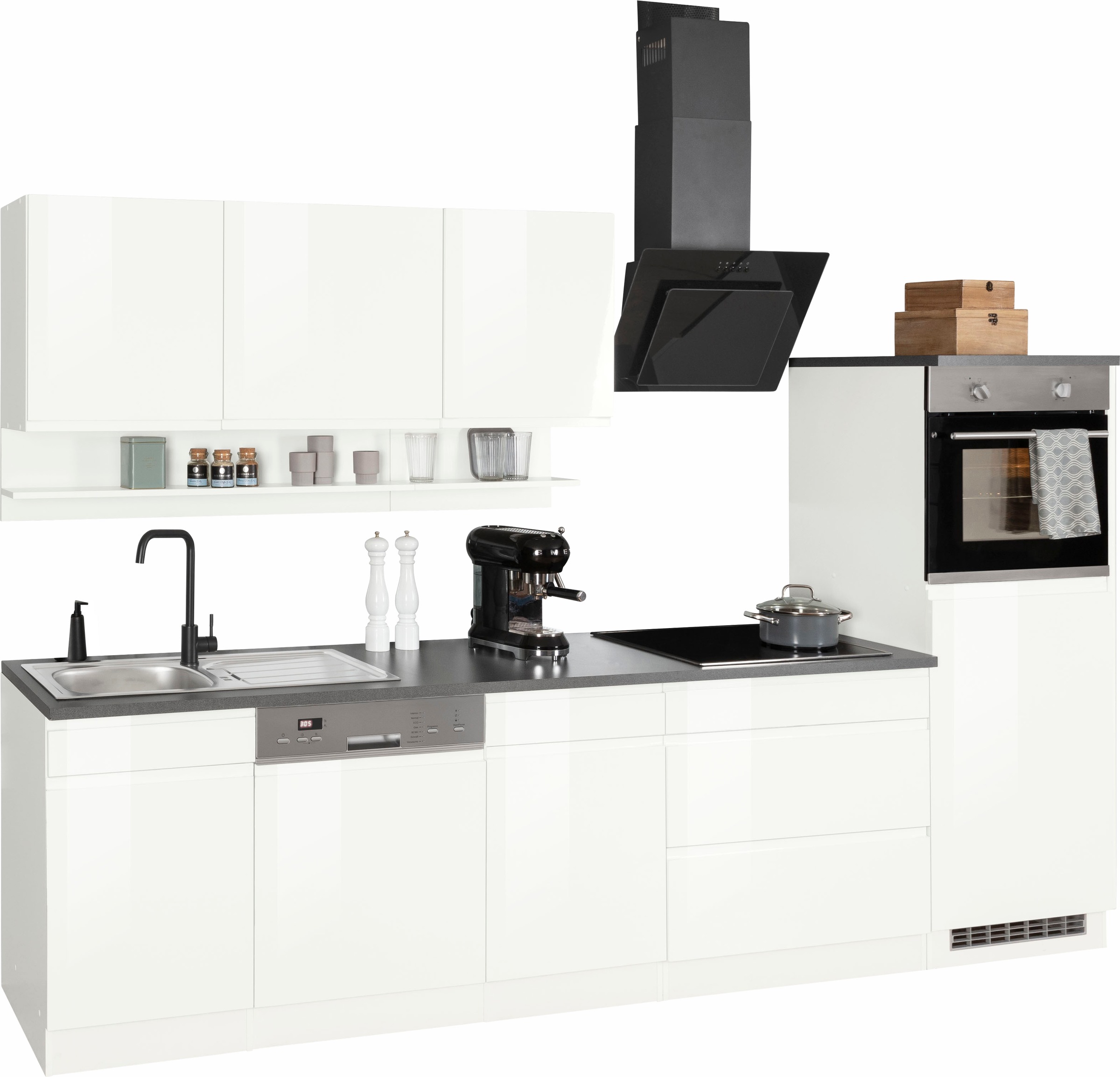 HELD MÖBEL Küchenzeile "Virginia", Breite 300 cm, wahlweise mit Induktion günstig online kaufen