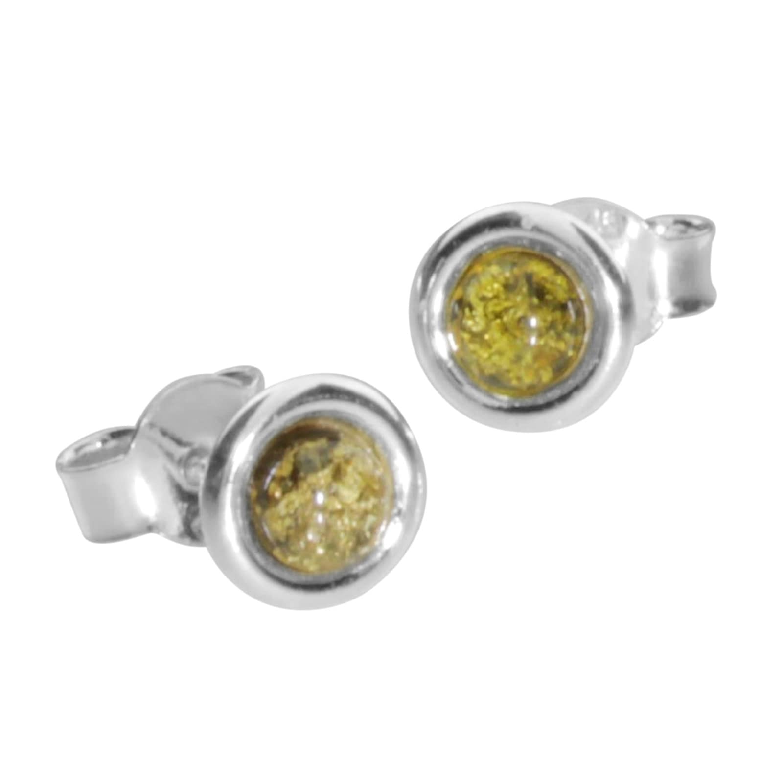Paar Ohrstecker OSTSEE-SCHMUCK "Ostsee-Schmuck Ohrstecker Classic 4 mm Ohrstecker Classic 4 mm", weiß, Ohrringe, Damen, 7mm rund, Silber 925 (Sterlingsilber)