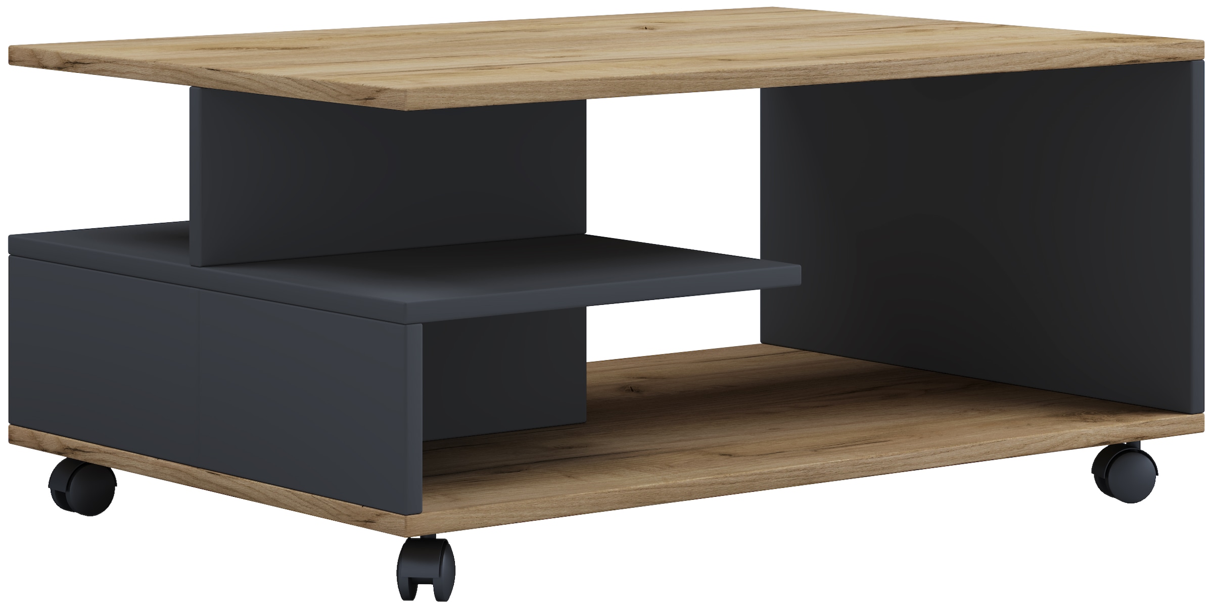 VCM Beistelltisch »Holz Sofatisch Couchtisch Rollen rollbar Stango L«