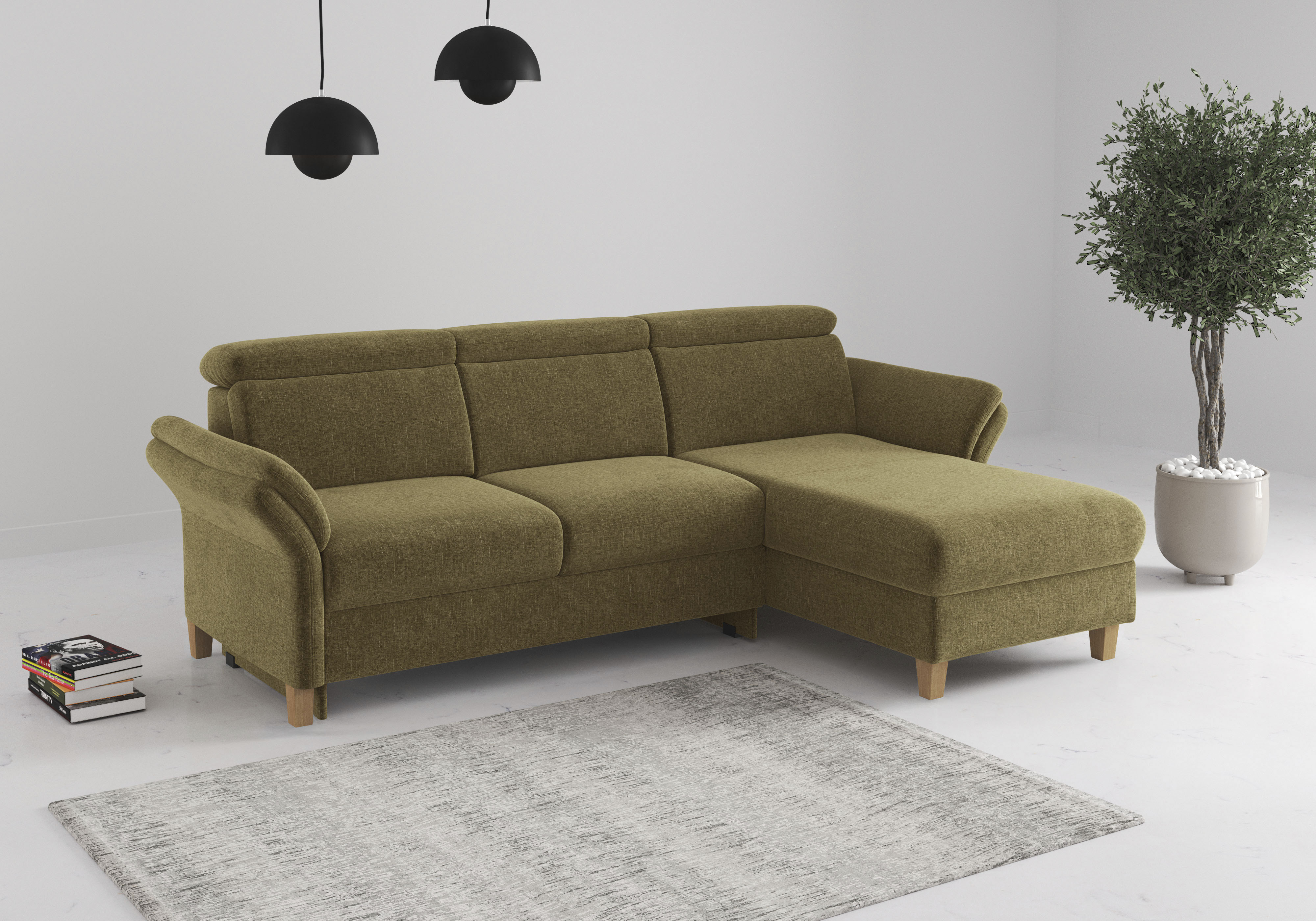 OTTO home Ecksofa "Glendale, L-Form" inkl. Kopfteilverstellung, wahlweise mit Vorziehsitz und Bettkasten