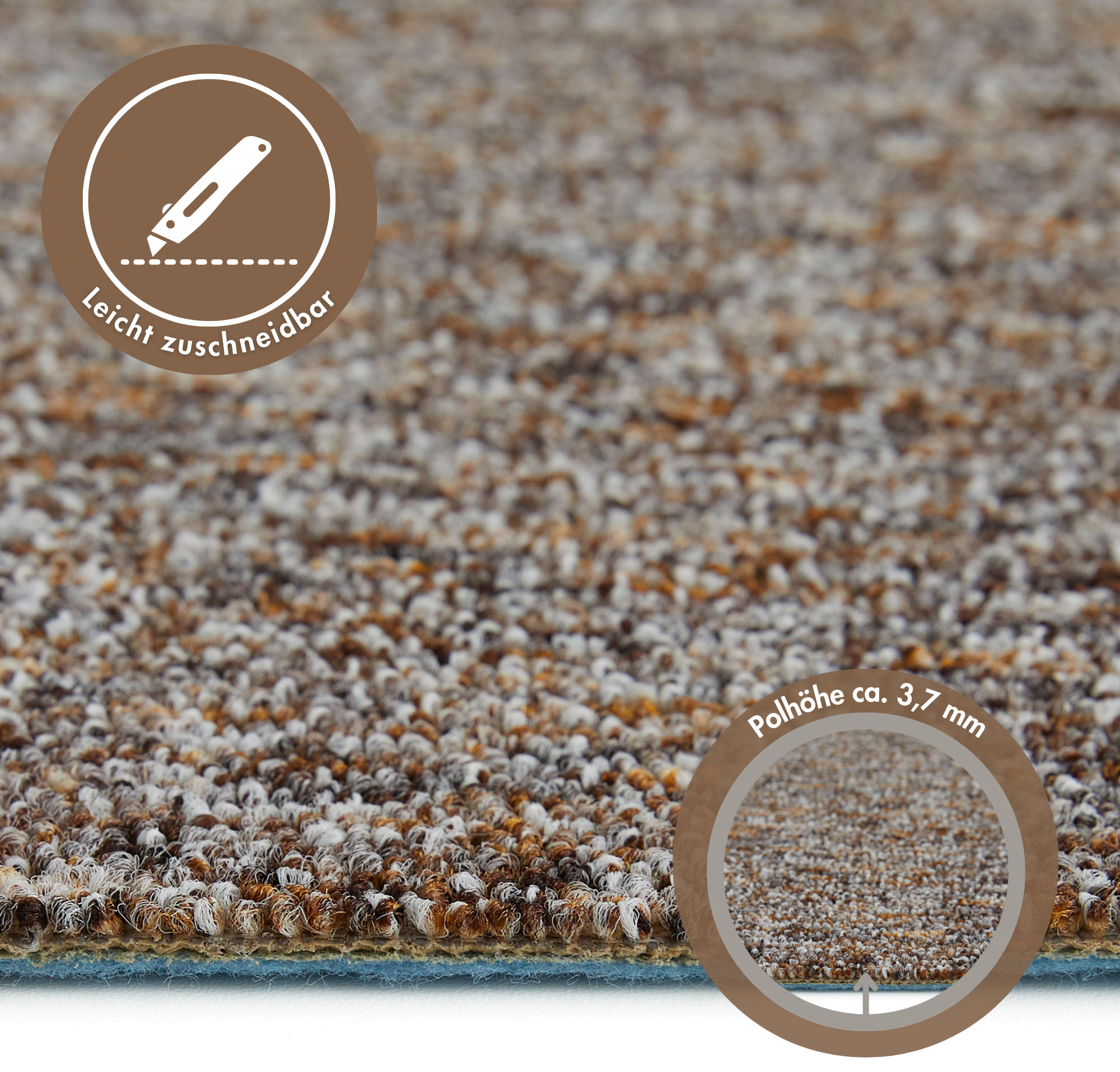 Thumbnail - Andiamo Teppichboden "Gambia, Feinschlinge, Made in Belgium", rechteckig, 7,2 mm Höhe, meliert, Breite 400 cm oder 500 c...