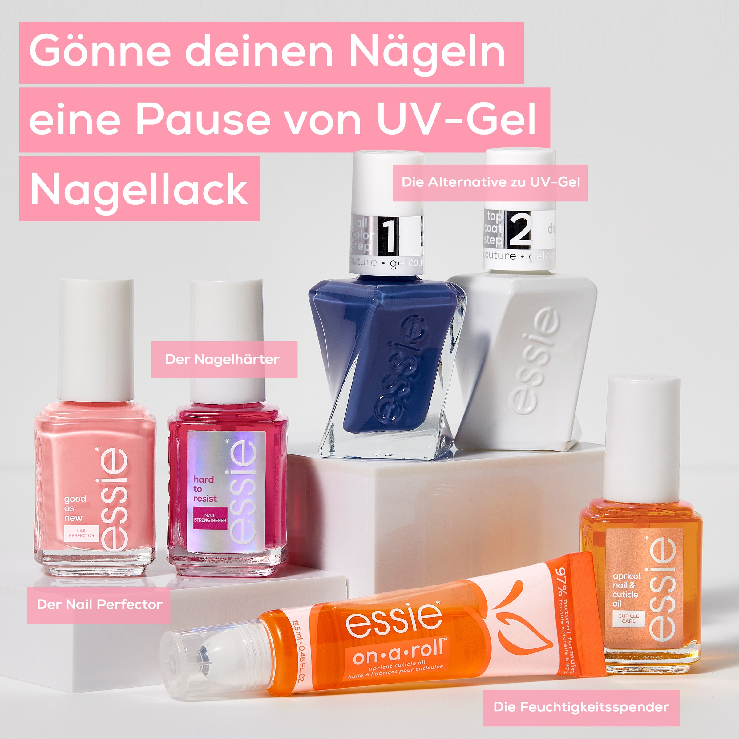 essie Nagellack »Essie Nagellack gel couture«, mit natürlichen Inhaltsstoffen