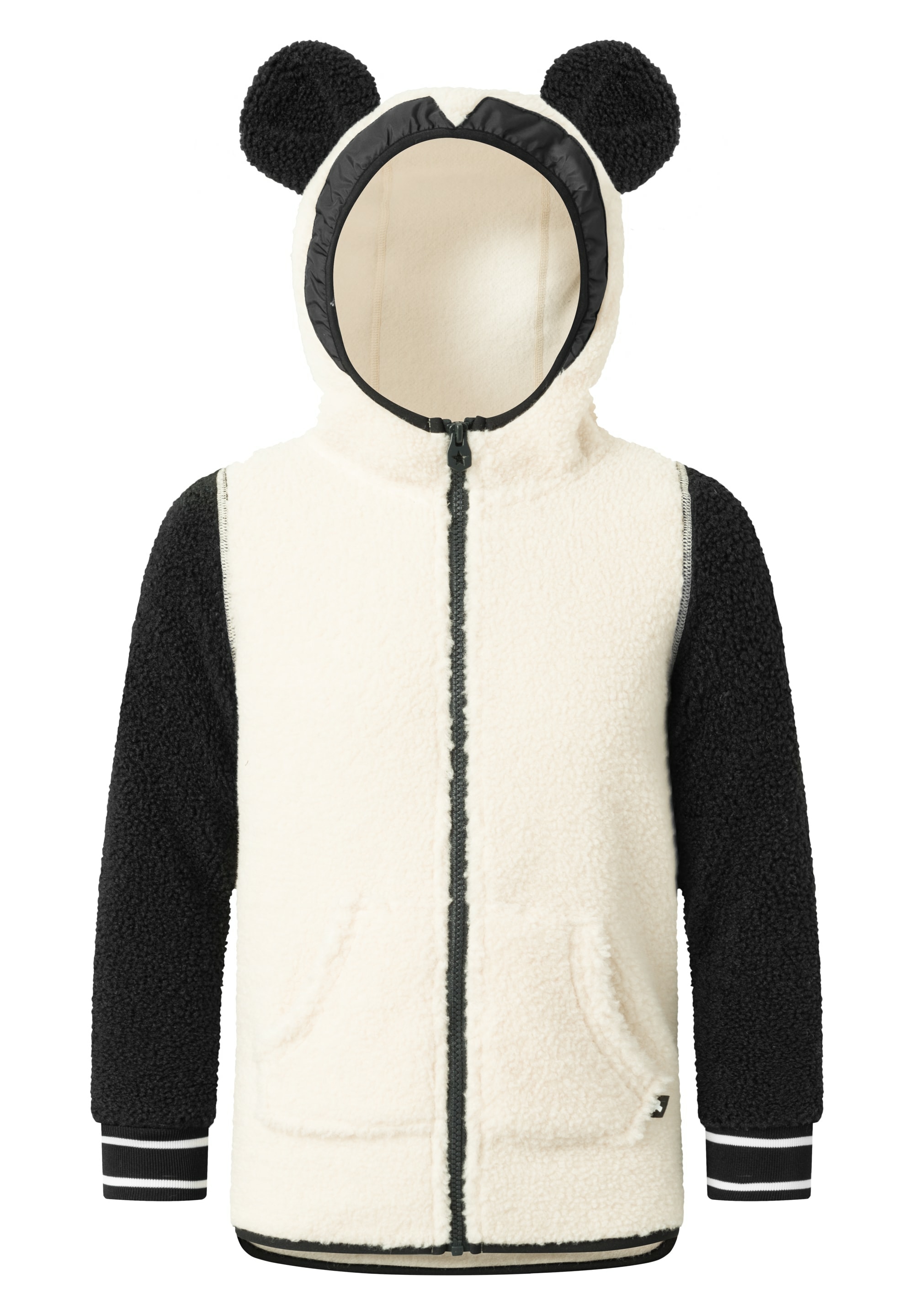 WeeDo Fleecejacke »PANDO Panda«, mit Kapuze, Weicher Teddyfleece, lange Bündchen, Kapuze mit Ohren, Geheimfach