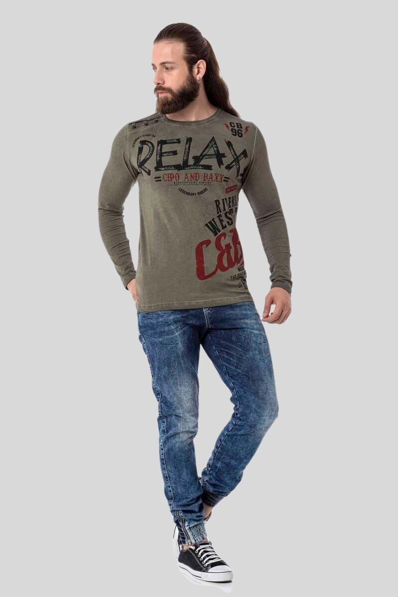 Cipo & Baxx T-Shirt »Sweatshirts«, mit lässigem Print