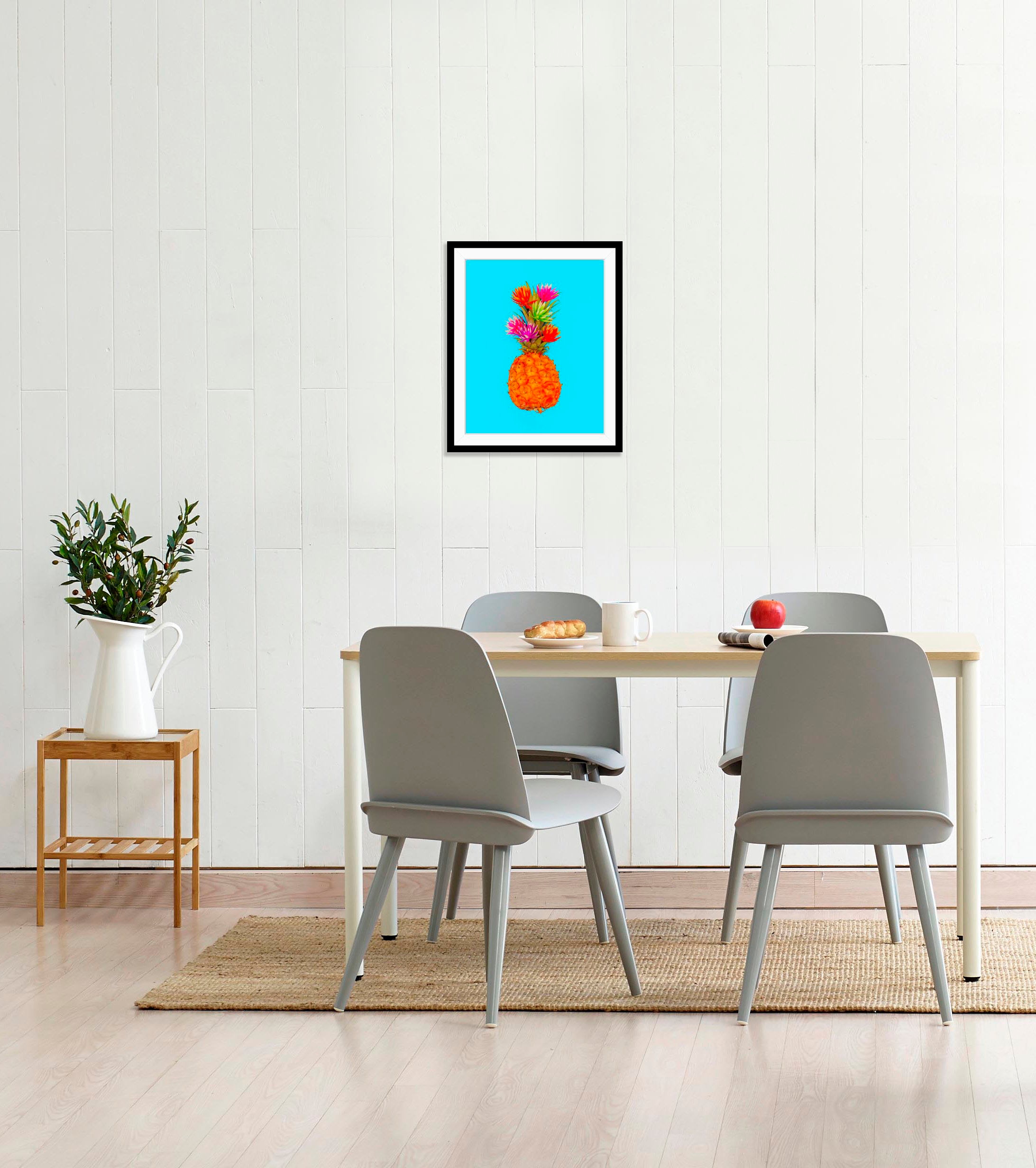 queence Bild »Mattis«, Obst-Obst Bilder-Lebensmittel-Essen-Kunst-Figuren, (1 St.), HD Premium Poster-Druck inkl. Holzrahmen