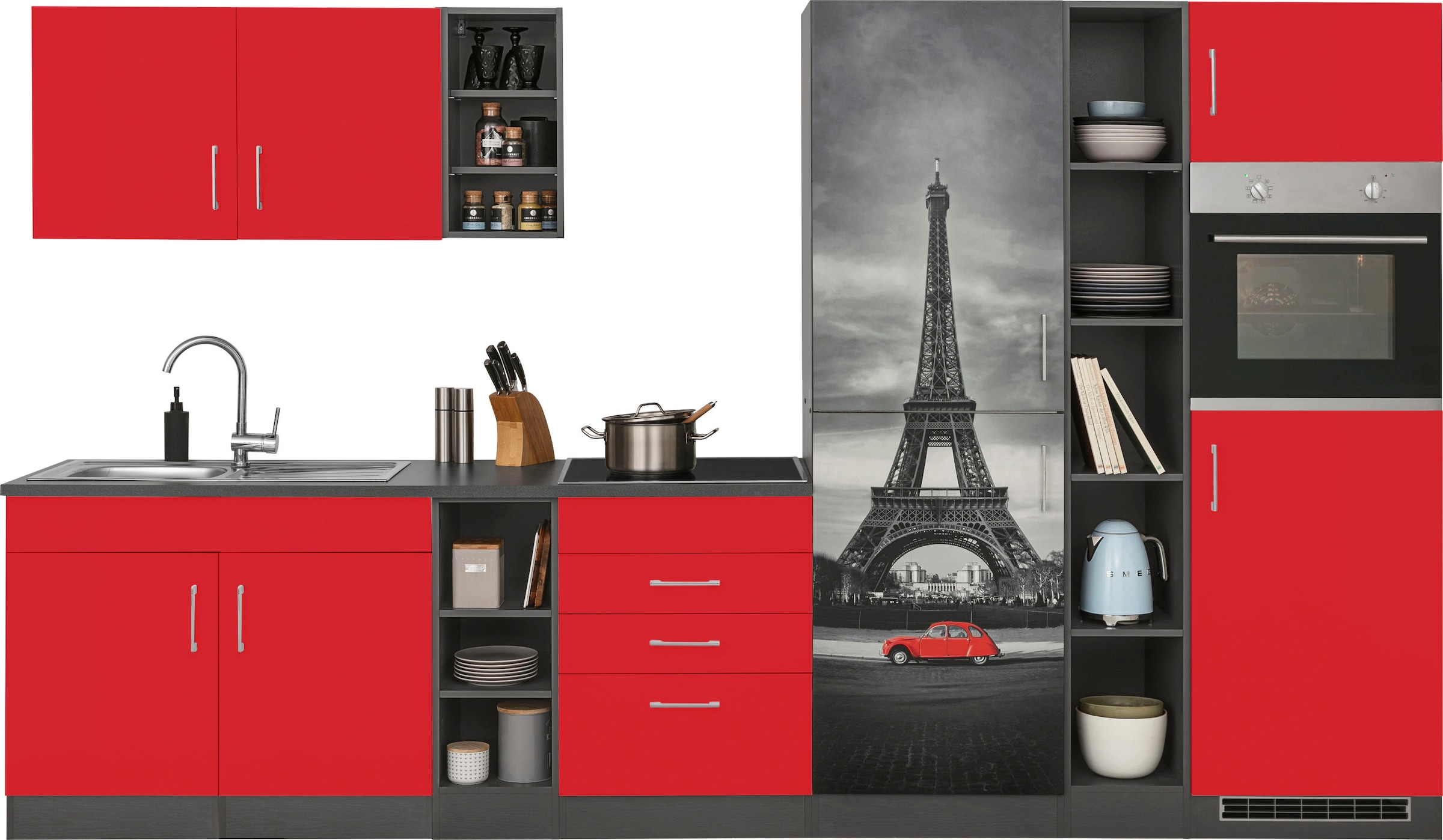 KOCHSTATION Küchenzeile "KS-Paris – Küchen mit einzigartigen Fotomotiven au günstig online kaufen