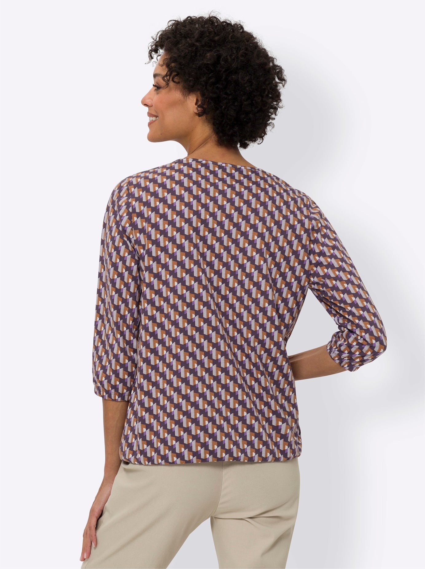 Classic Basics Women's 3/4 Sleeve Shirt Purple 42 2
