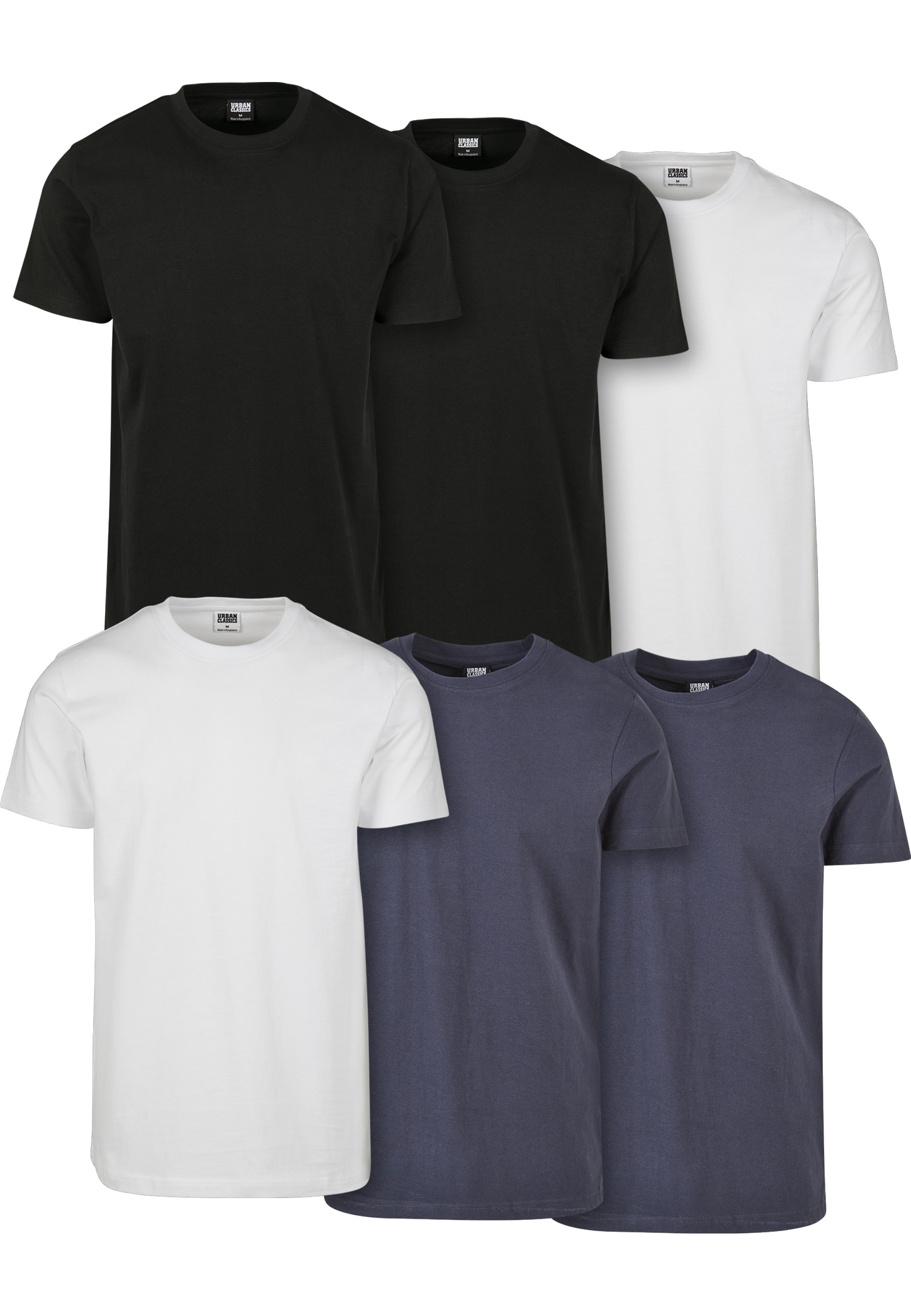 URBAN CLASSICS T-Shirt "Urban Classics Herren Basic Tee 6-Pack" 1 Stk.