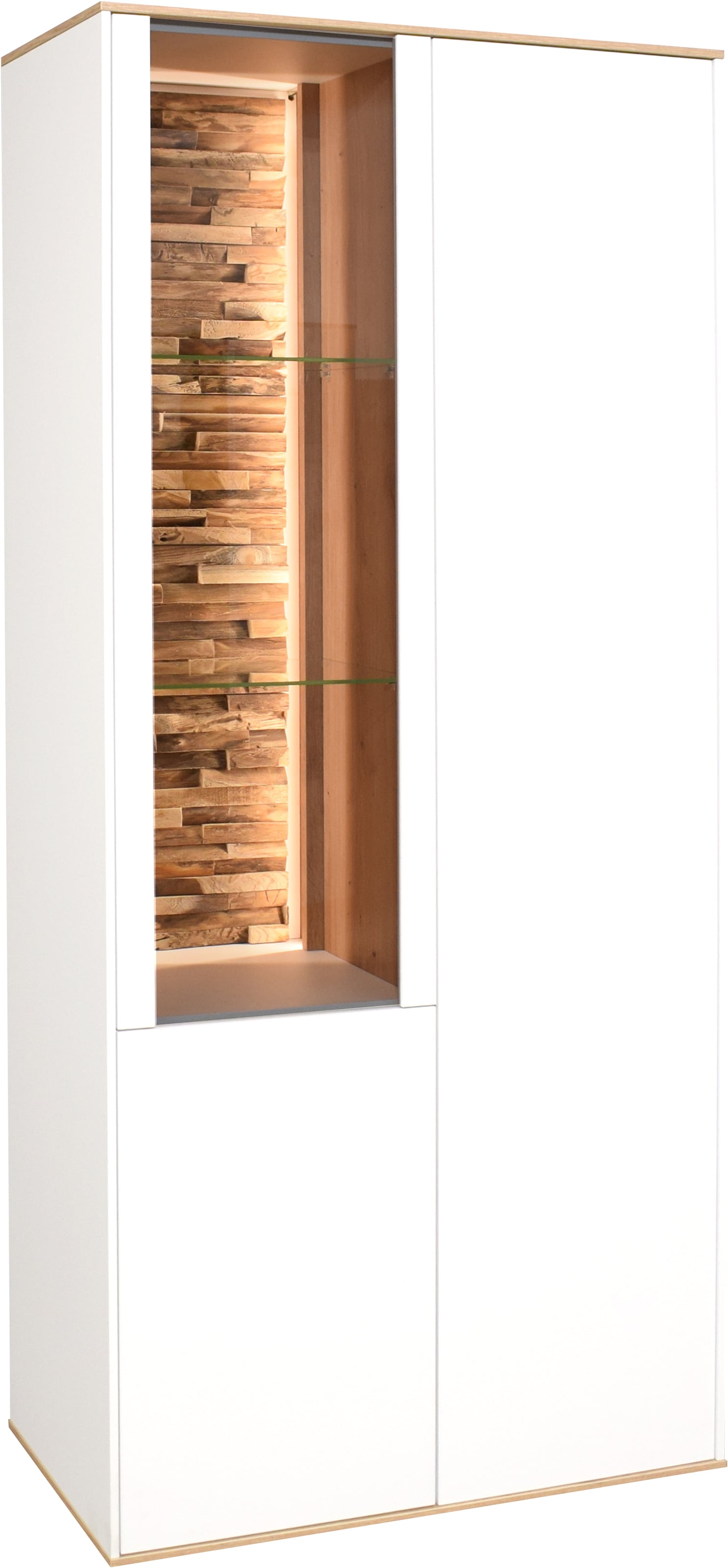 Mäusbacher Vitrine »Faro«, Faro Vitrinenschrank B 81 cm, inkl. Beleuchtung, Push to open Funktion