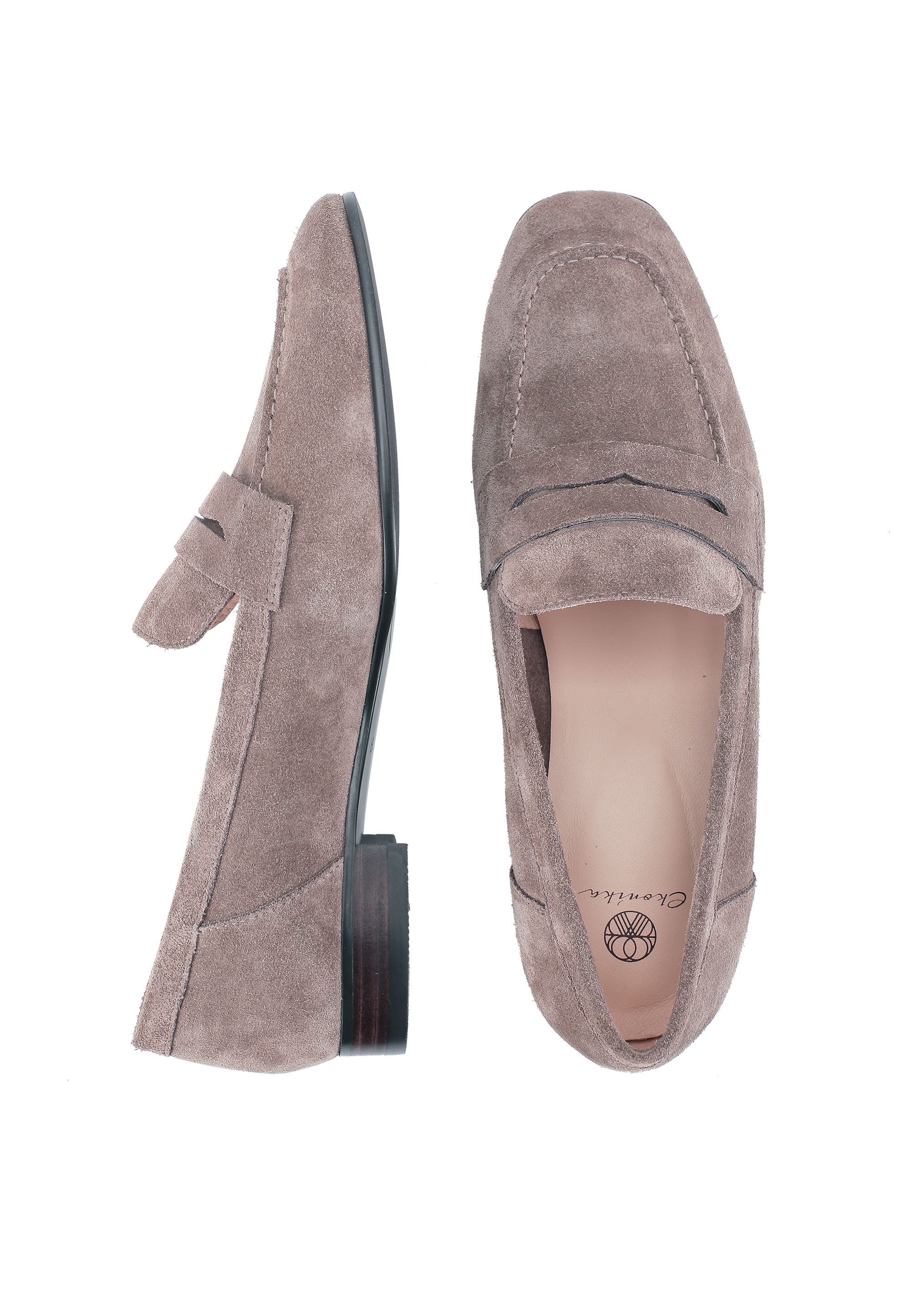 ekonika Slipper, aus samtigem Veloursleder