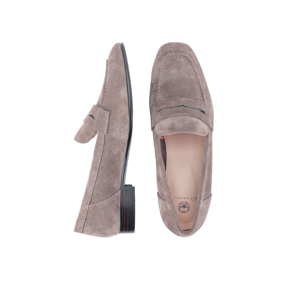 ekonika Slipper, aus samtigem Veloursleder