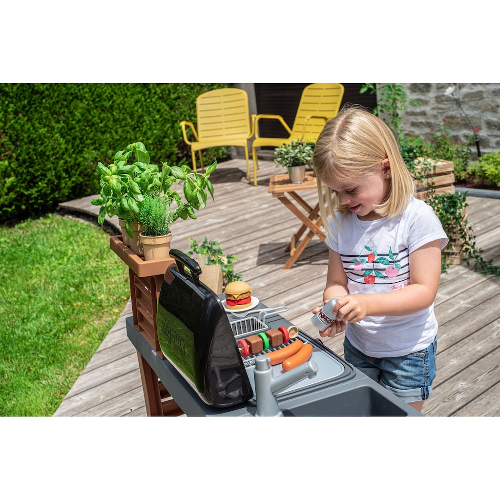 Smoby Spielküche »Outdoor Gartenküche«, mit Grill, Spülbecken und Wasserpumpfunktion; Made in Europe