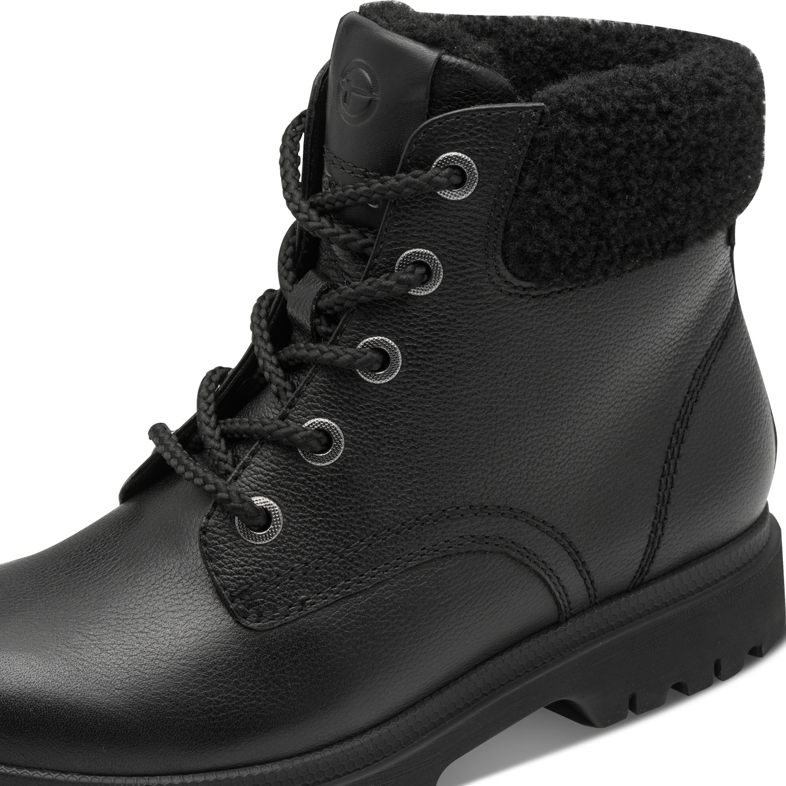 Tamaris Winterboots, Blockabsatz, Schnürboots, Schnürstiefelette mit gepräg günstig online kaufen