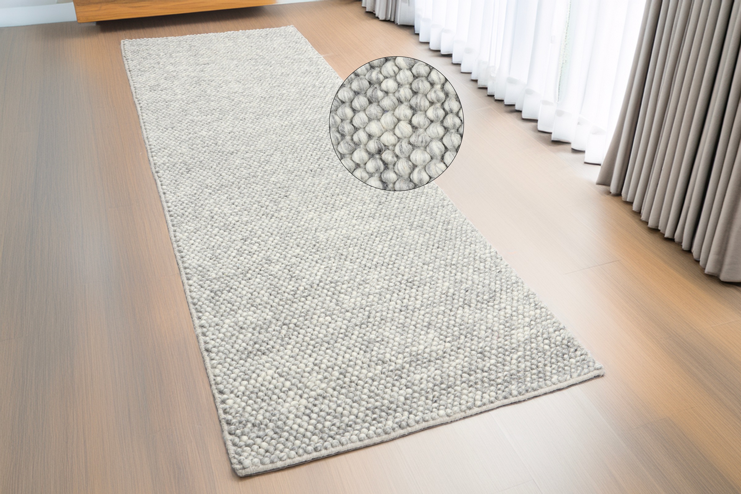 LeGer Home by Lena Gercke Läufer "Ainhoa, Wolle" rechteckig 14 mm Höhe hand günstig online kaufen