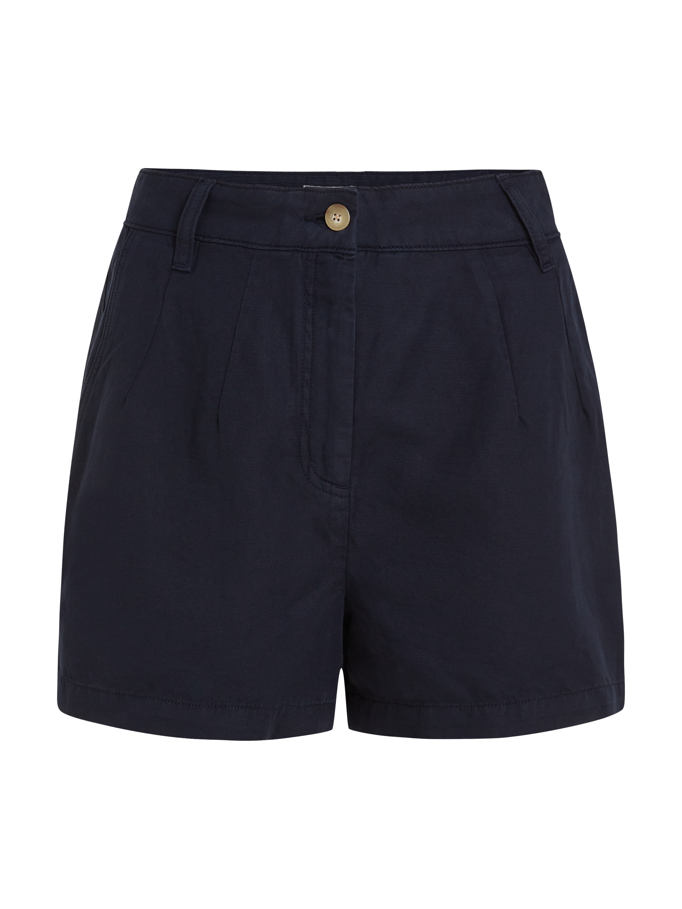 Tommy Hilfiger Shorts »COTTON LINEN SHORT«, mit Logostickerei