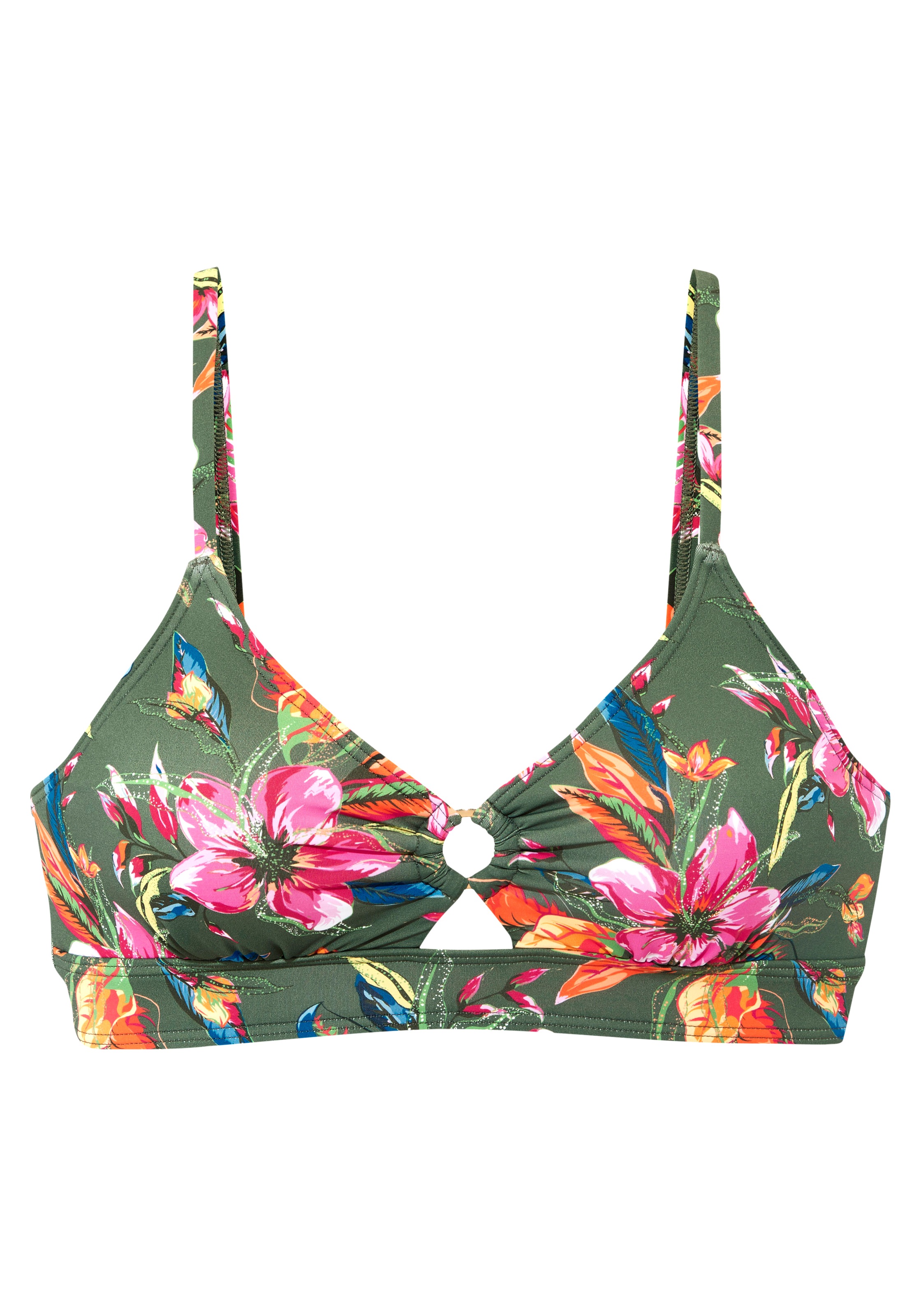 LASCANA Triangel-Bikini-Top "Malia" mit tropischem Print günstig online kaufen