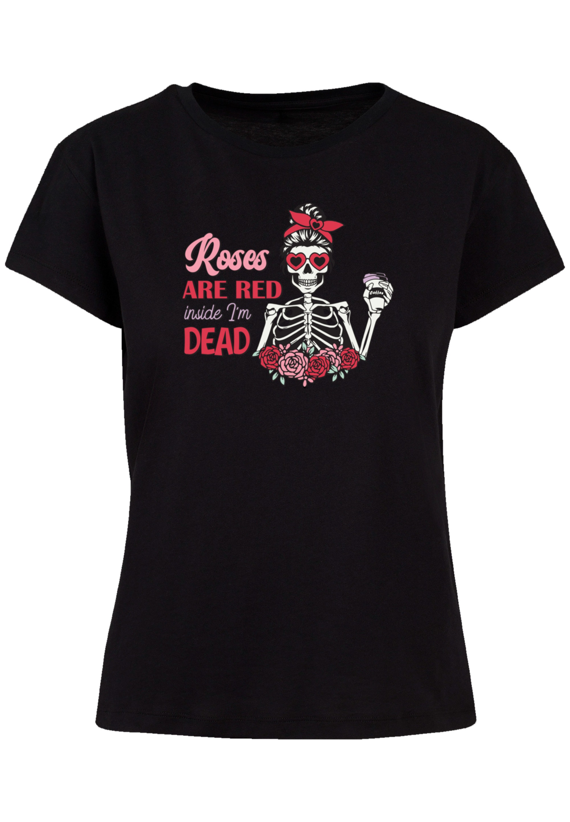 F4NT4STIC T-Shirt »Anti Valentinstag Roses are red«, Premium Qualität