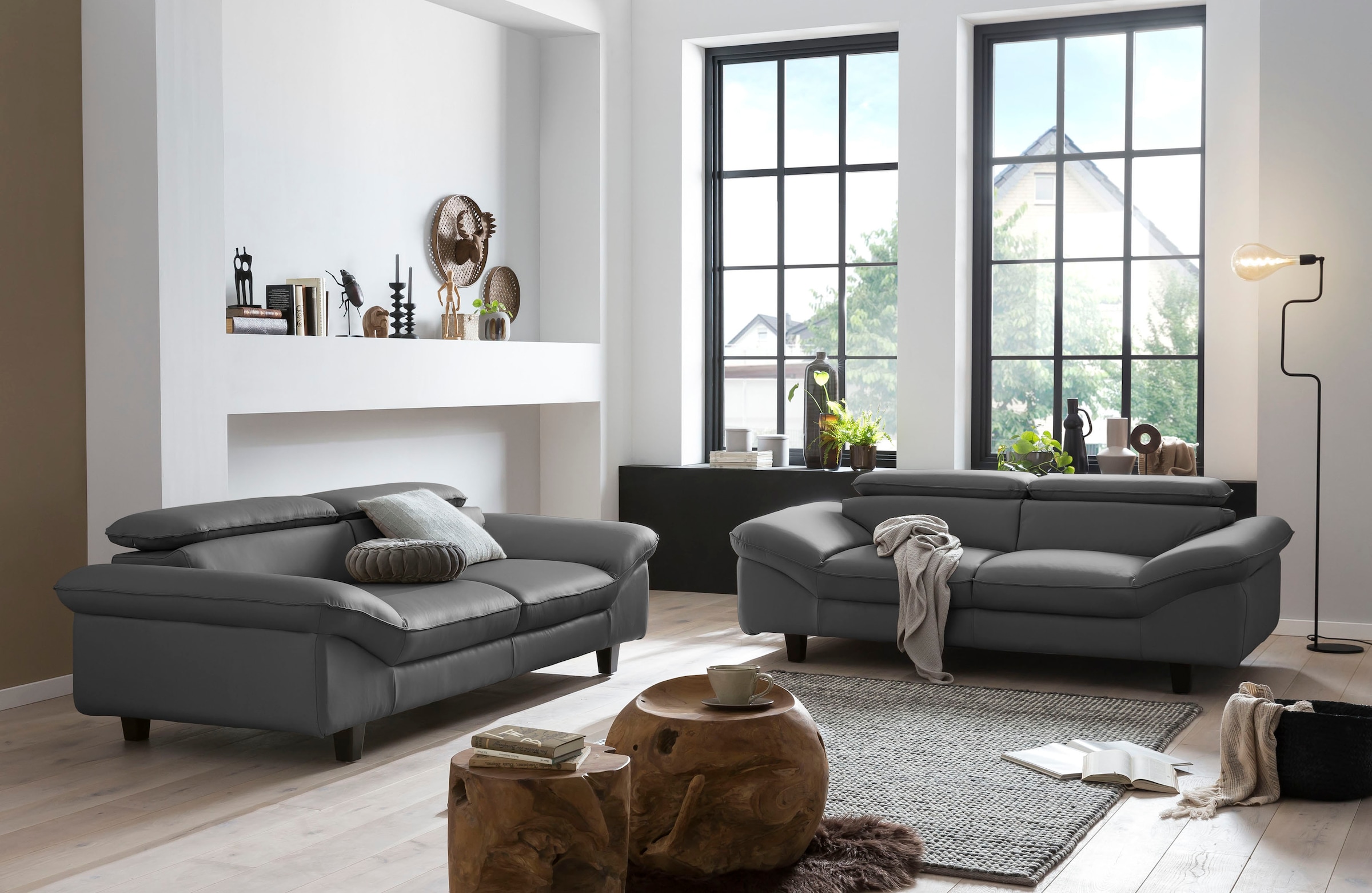 Home affaire 3-Sitzer »Pilot«, Big-Sofa mit Kopfteilverstellung