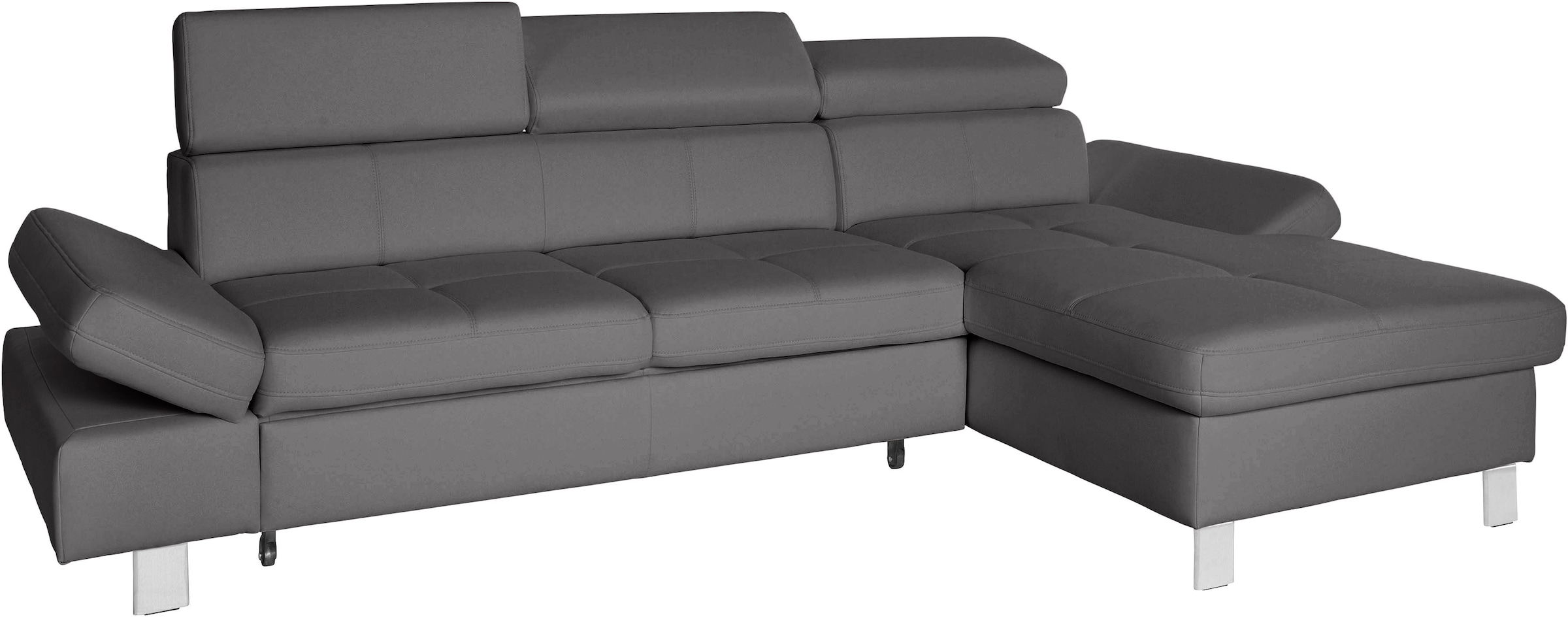 exxpo - sofa fashion Ecksofa »Fiji, hochwertige Detailverarbeitung, Breite 292cm, L-Form« bequem durch Kopf- und Armteilverstellung, wahlweise mit Bettfunktion