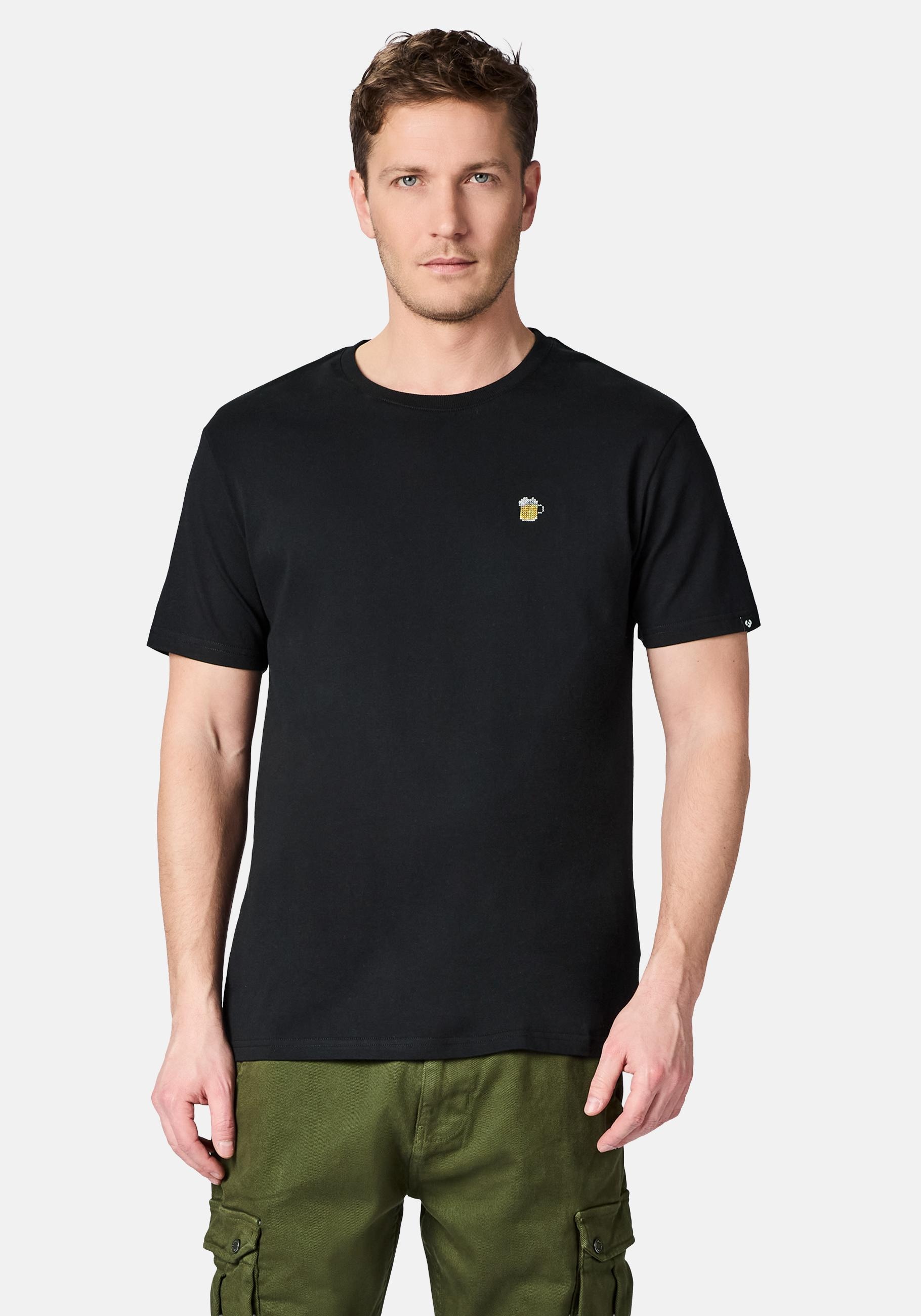 Ragwear T-Shirt "Samms J Gots YOUMODO" Kurzärmliges Shirt mit Krug-Stickerei