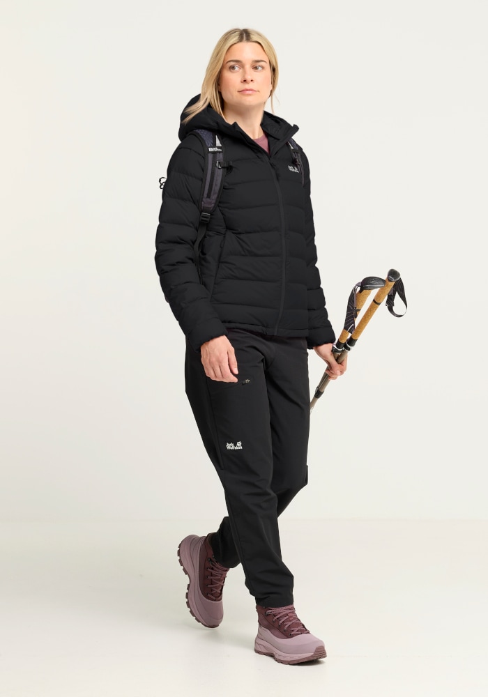 Jack Wolfskin Daunenjacke »WILD PASS DOWN HOODY W RDS« mit Kapuze Daunenjacke mit Kapuze, warm, wind- und wasserabweisend