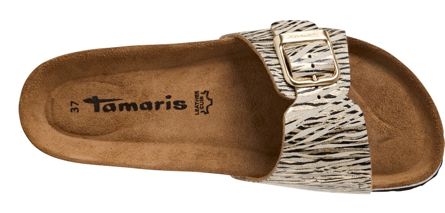 Tamaris Pantolette »CORRA«, Sommerschuh, Schlappen mit verstellbarer Schnalle