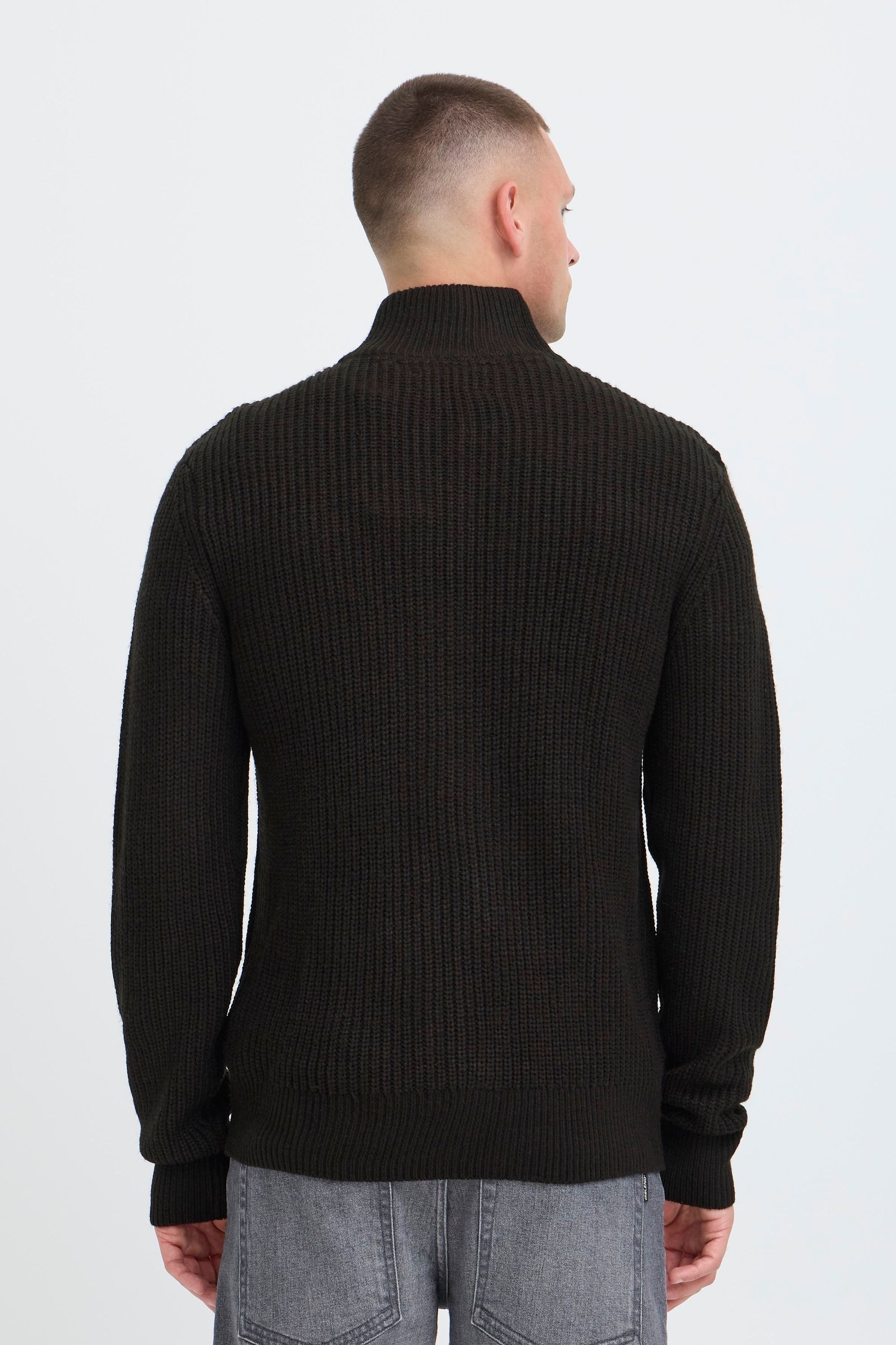 Strickjacke BLEND "Strickjacke BHMRibes", Herren, Gr. 3XL, schwarz, Obermaterial: 100% Polyacryl PAN., Strickjacken Strickjacke 6