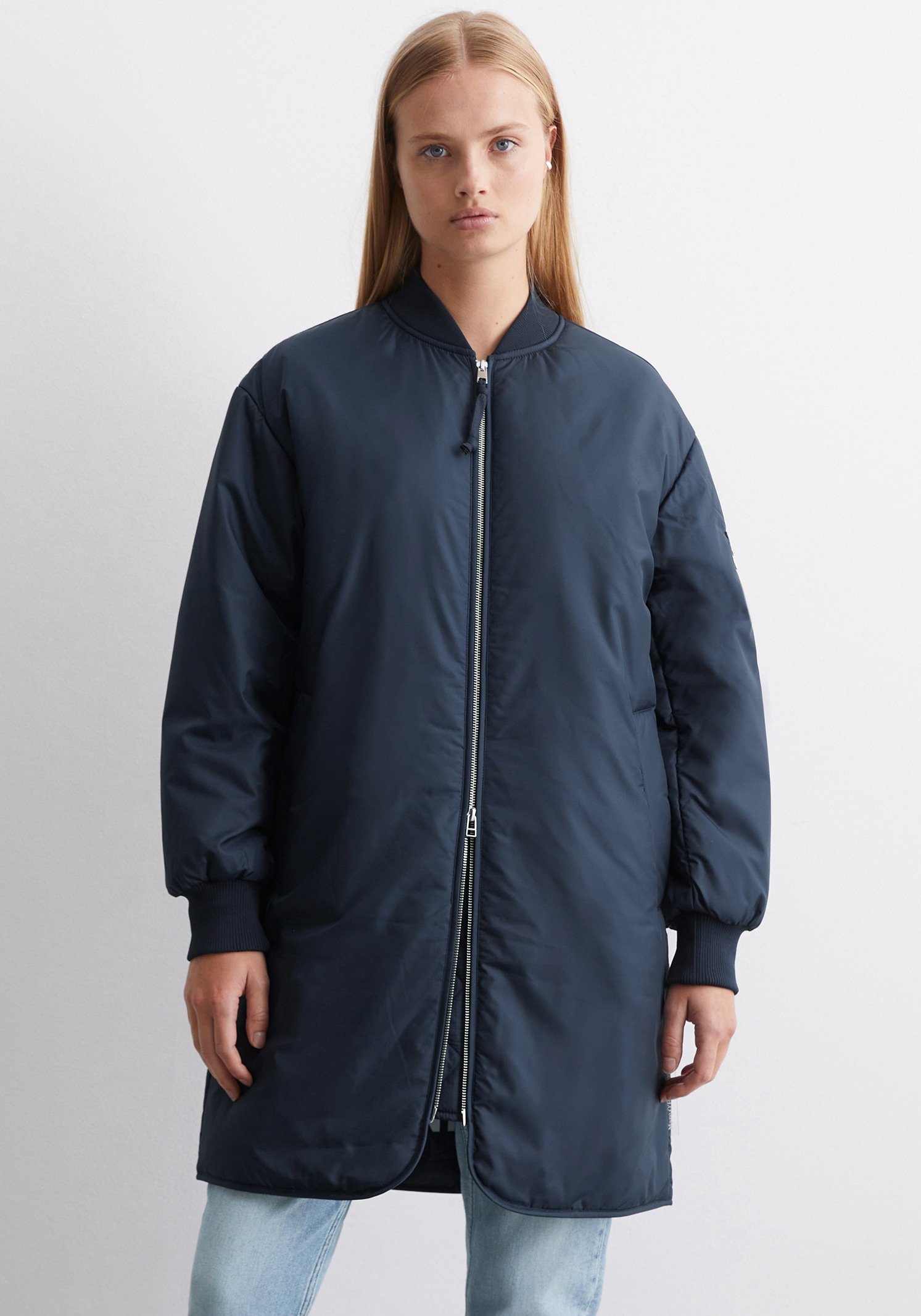 Marc OPolo DENIM Kurzmantel, im Long-Bomber-Look