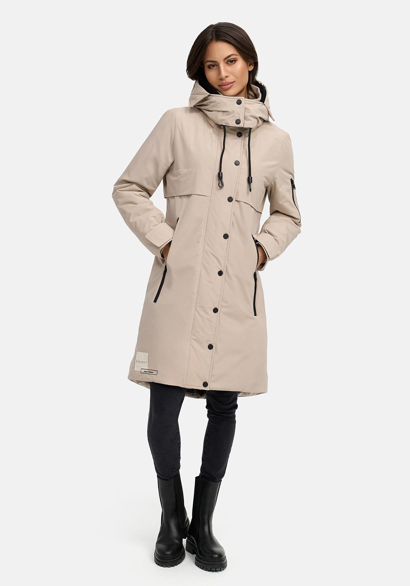 Thumbnail - Marikoo Winterjacke "Anoukaa" langer Parka mit abnehmbarer Kapuze