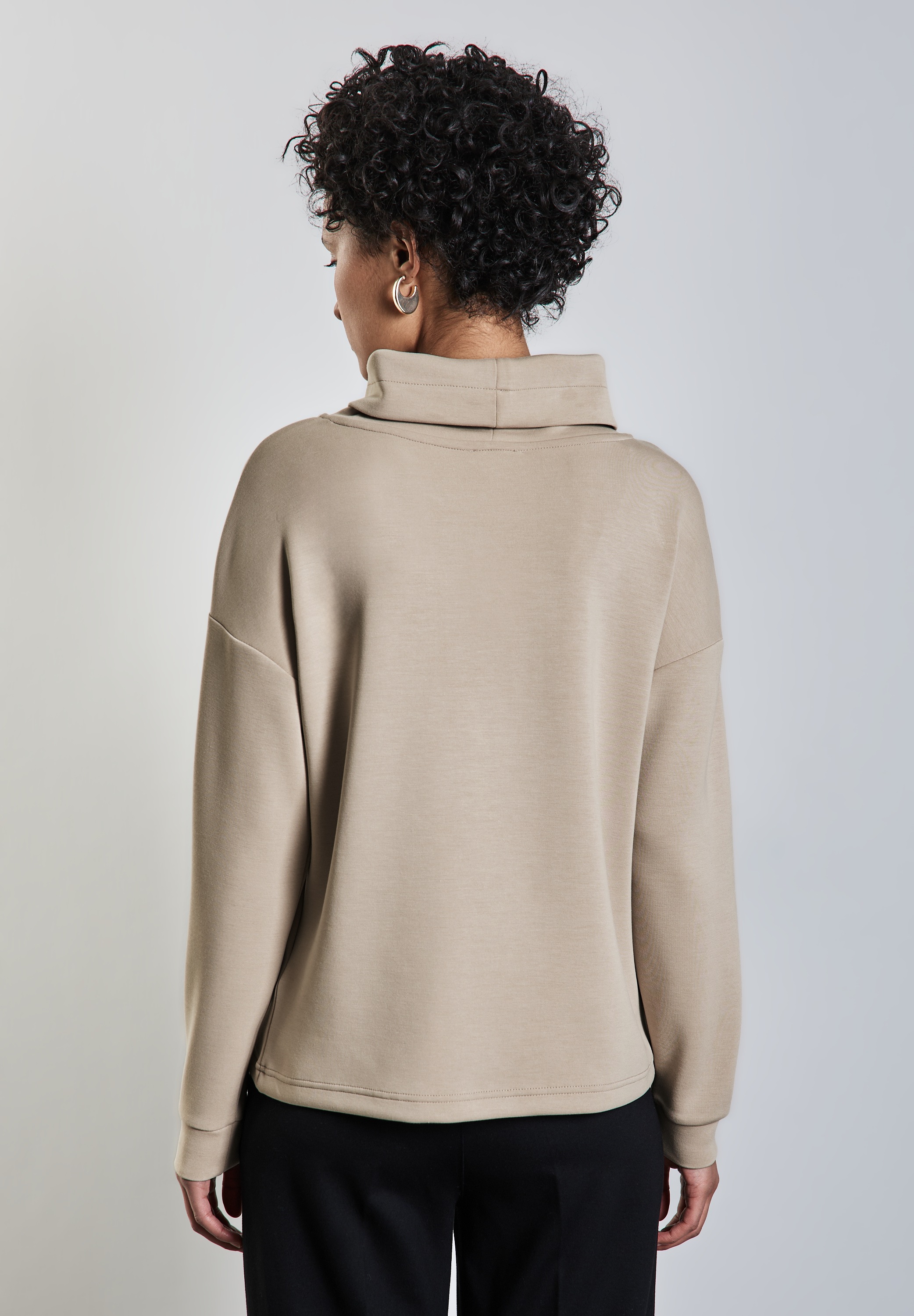 STREET ONE Langarmshirt, aus elastischem Materialmix