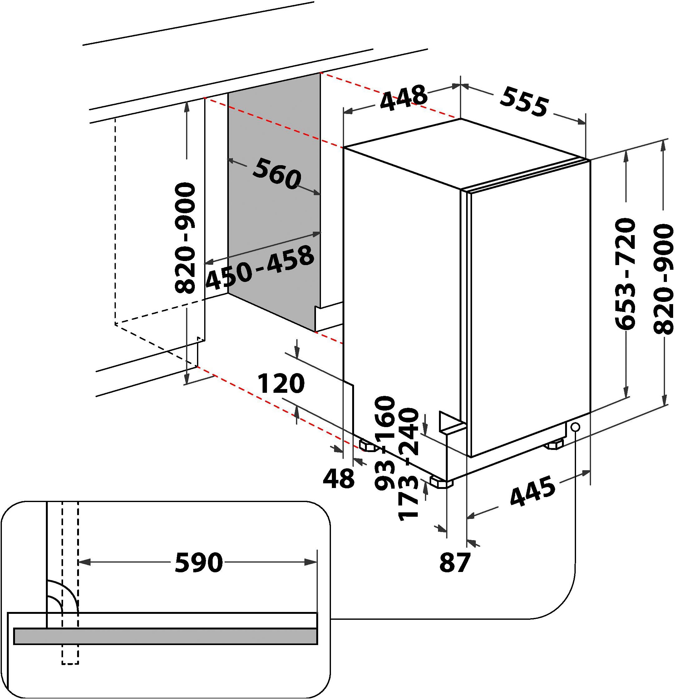 BAUKNECHT vollintegrierbarer Geschirrspüler »BK6IB10BS7LAO«, 10 Maßgedecke, ActiveDry