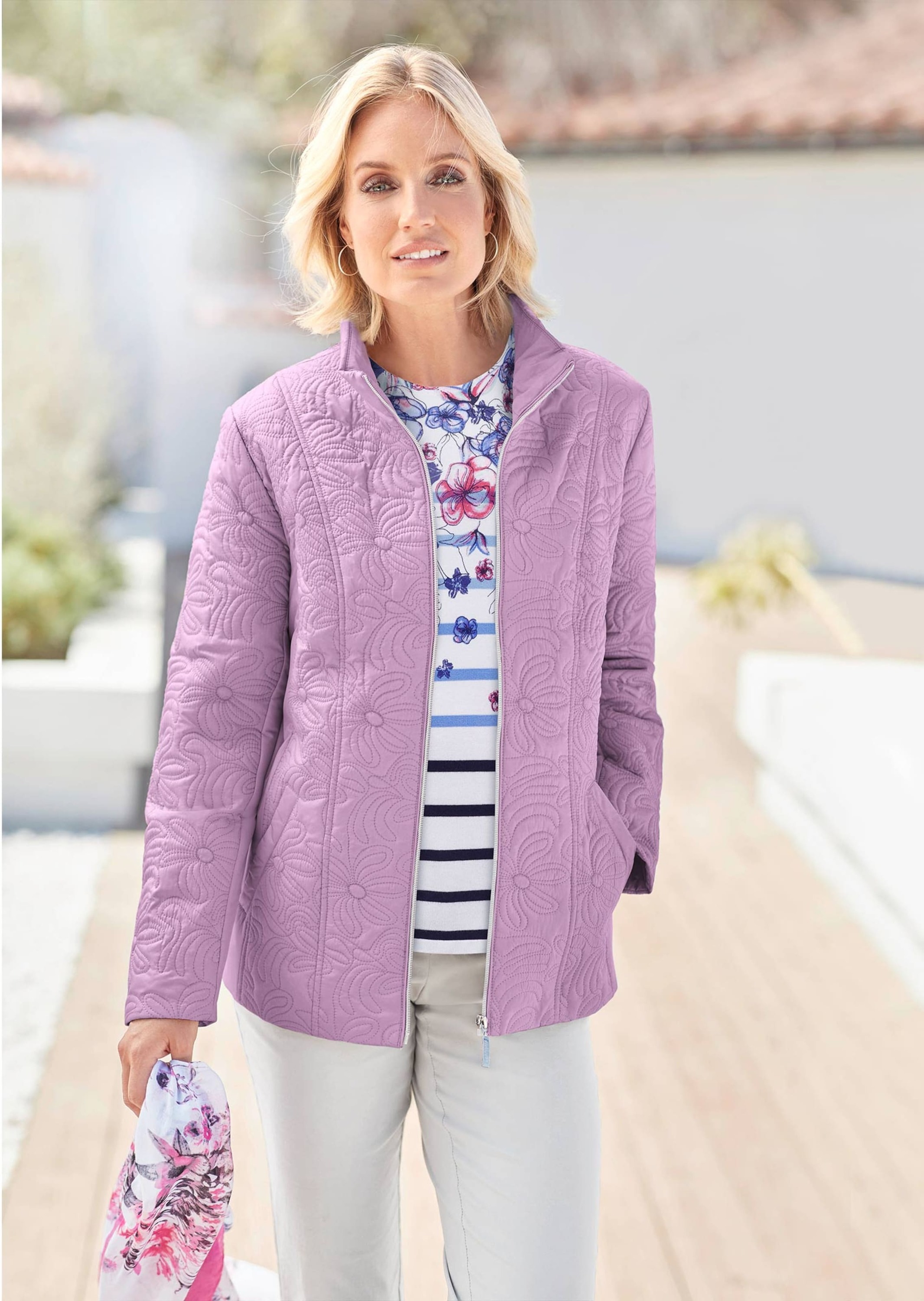 GOLDNER Steppjacke »Jacke mit floraler Steppung«