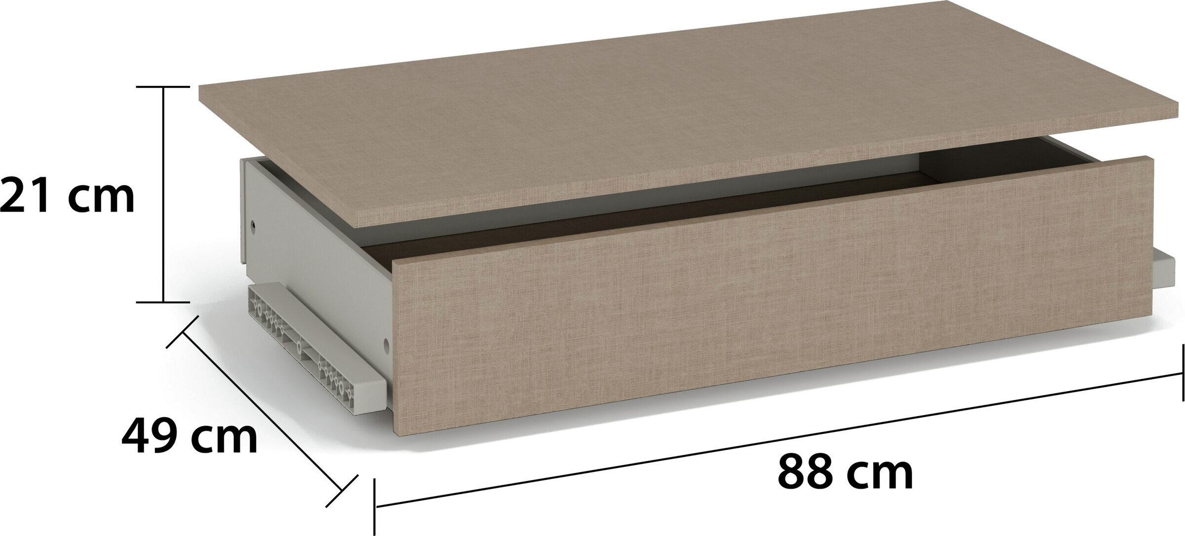 rauch Schubladeneinsatz "Zubehör für rauch-ONE Schränke Kleiderschrank Garderobe" mit 1 Schublade, Tiefe, 49 cm, MADE IN GERMANY