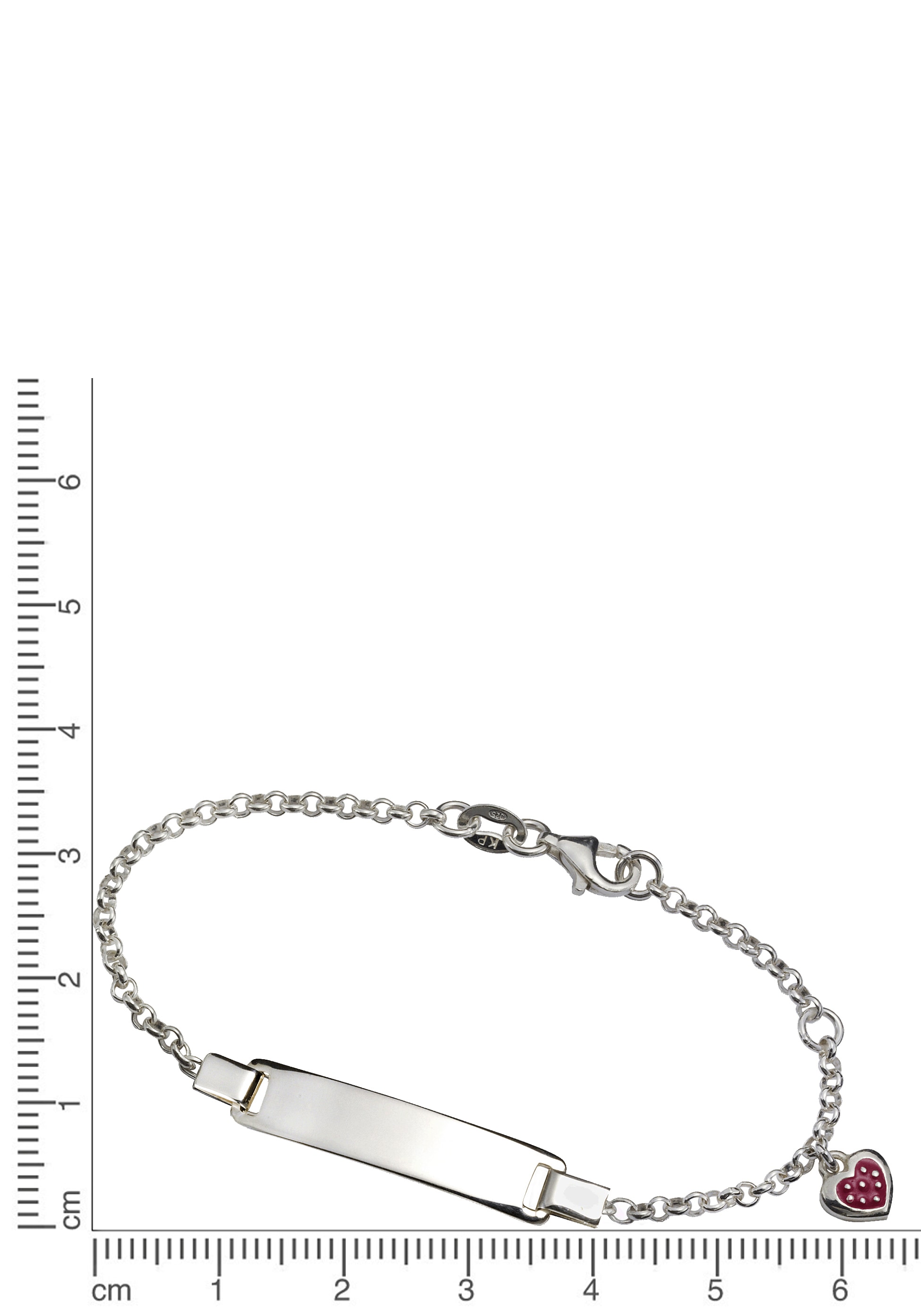 Firetti Armband »Schmuck Geschenk Silber 925 Armkette ID-Platte Erbskette  Erdbeere«, zu Hoodie, Shirt, Jeans, Sneaker! Anlass Geburtstag Weihnachten  | BAUR