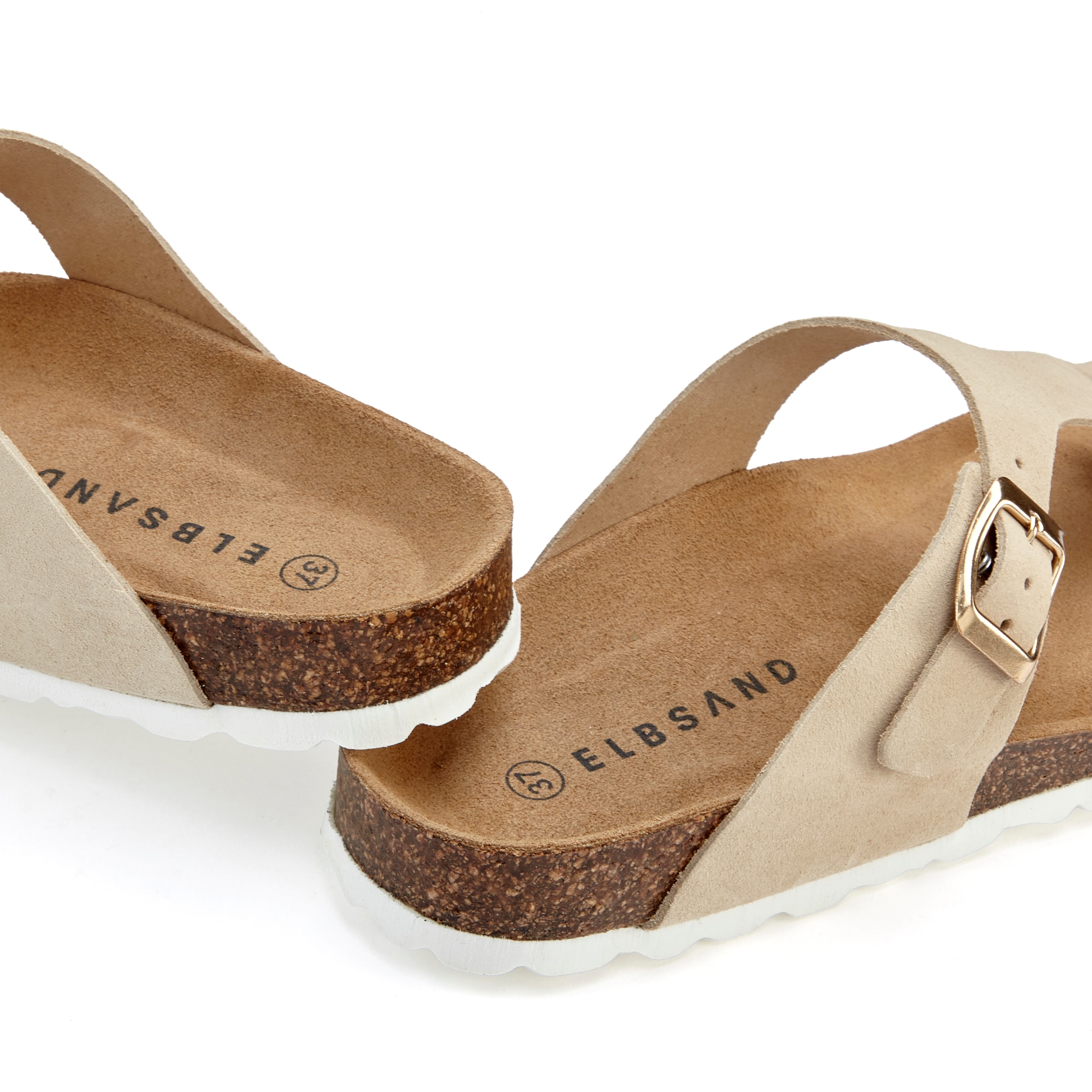 Elbsand Pantolette »Mule, Sandale, offener Schuh,«, aus hochwertigem Leder mit Komfortkorkfußbett, Unisex