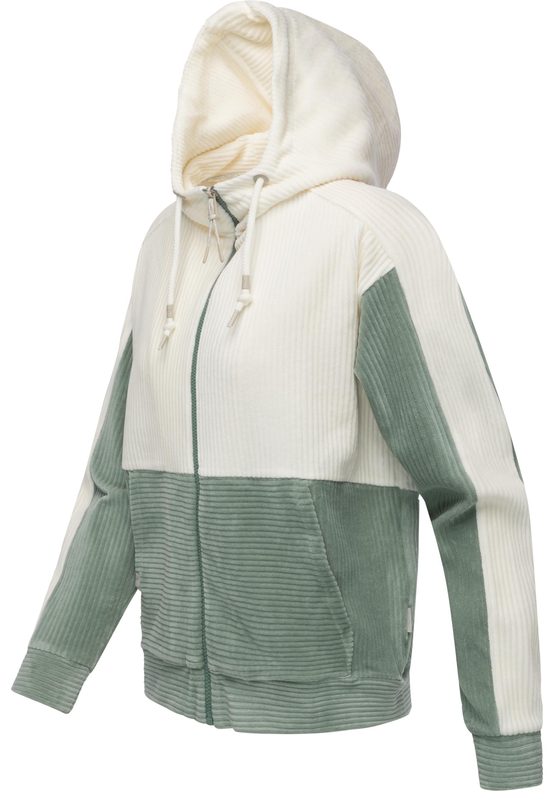 Ragwear Sweatjacke »Colbien Cordy«, Gemütliche Damen Freizeitjacke aus kuschelig angerautem Kord