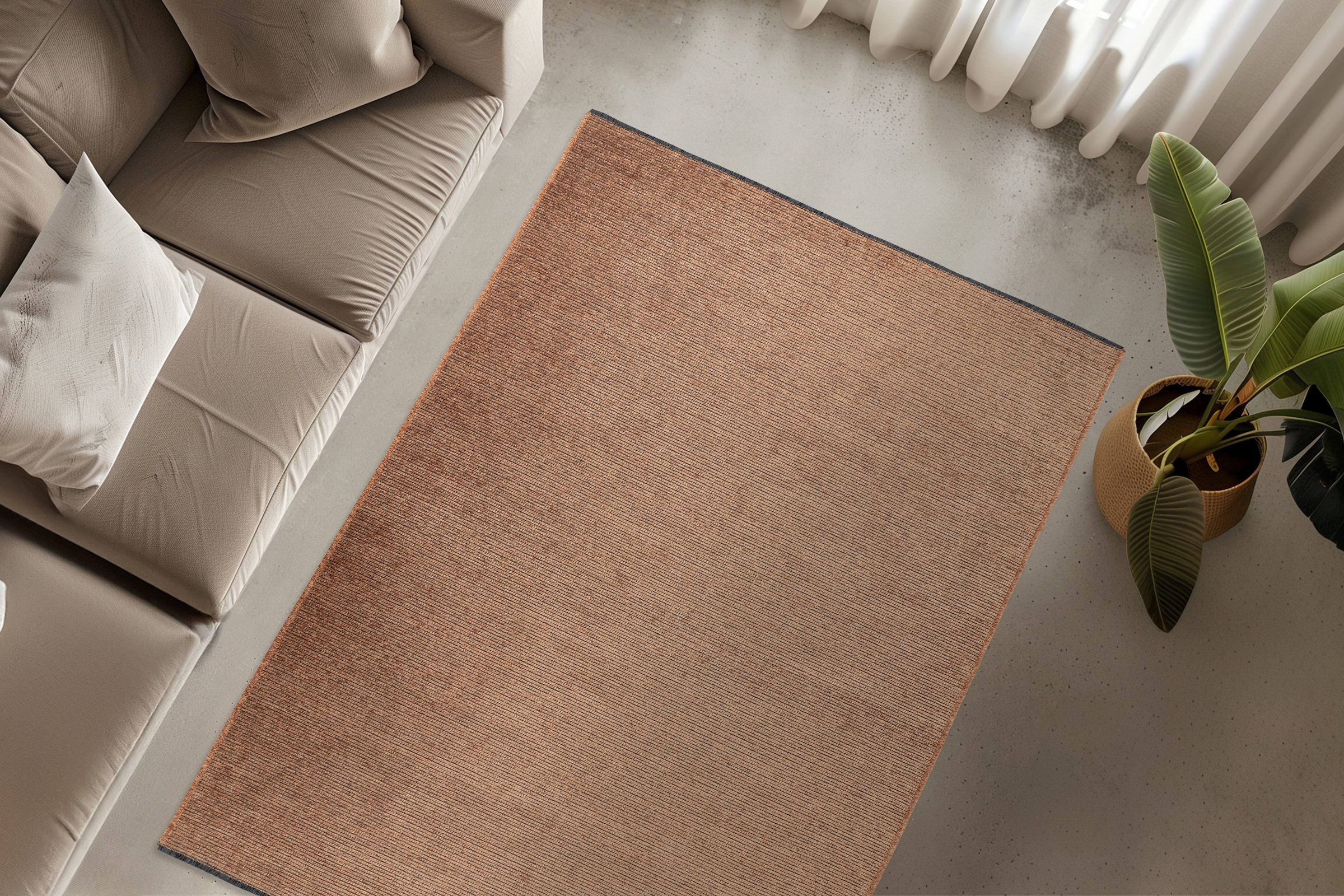 Obsession Teppich »En Vogue 400« rechteckig 8 mm Höhe Uni Farben, leichte Struktur, In- und Outdoor geeignet, waschbar