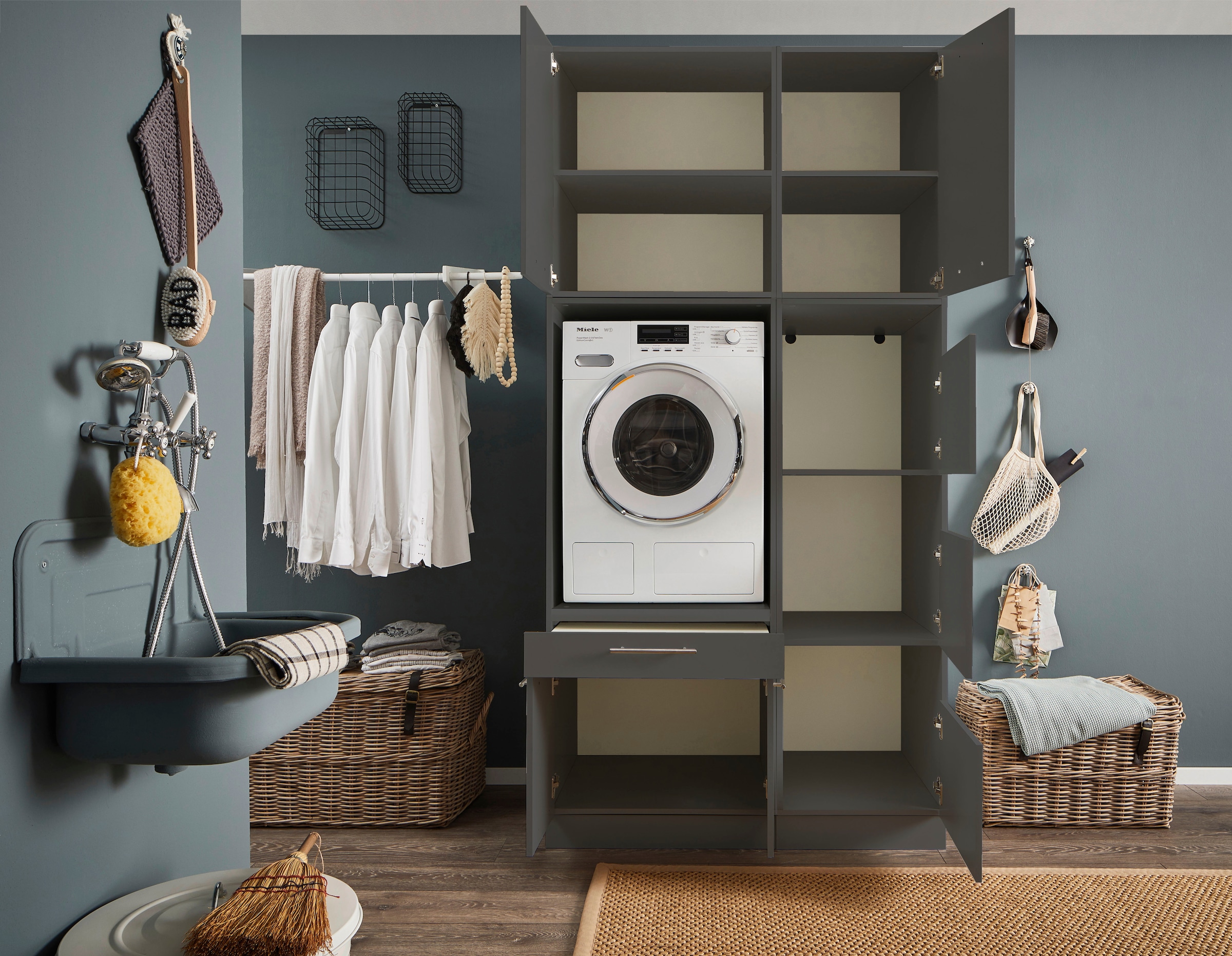 Laundreezy Mehrzweckschrank-Set »Laundreezy, 4-tlg. Mehrzweckschrank-Set B/H/T 118/238/68 cm« 4 Stk. tlg.