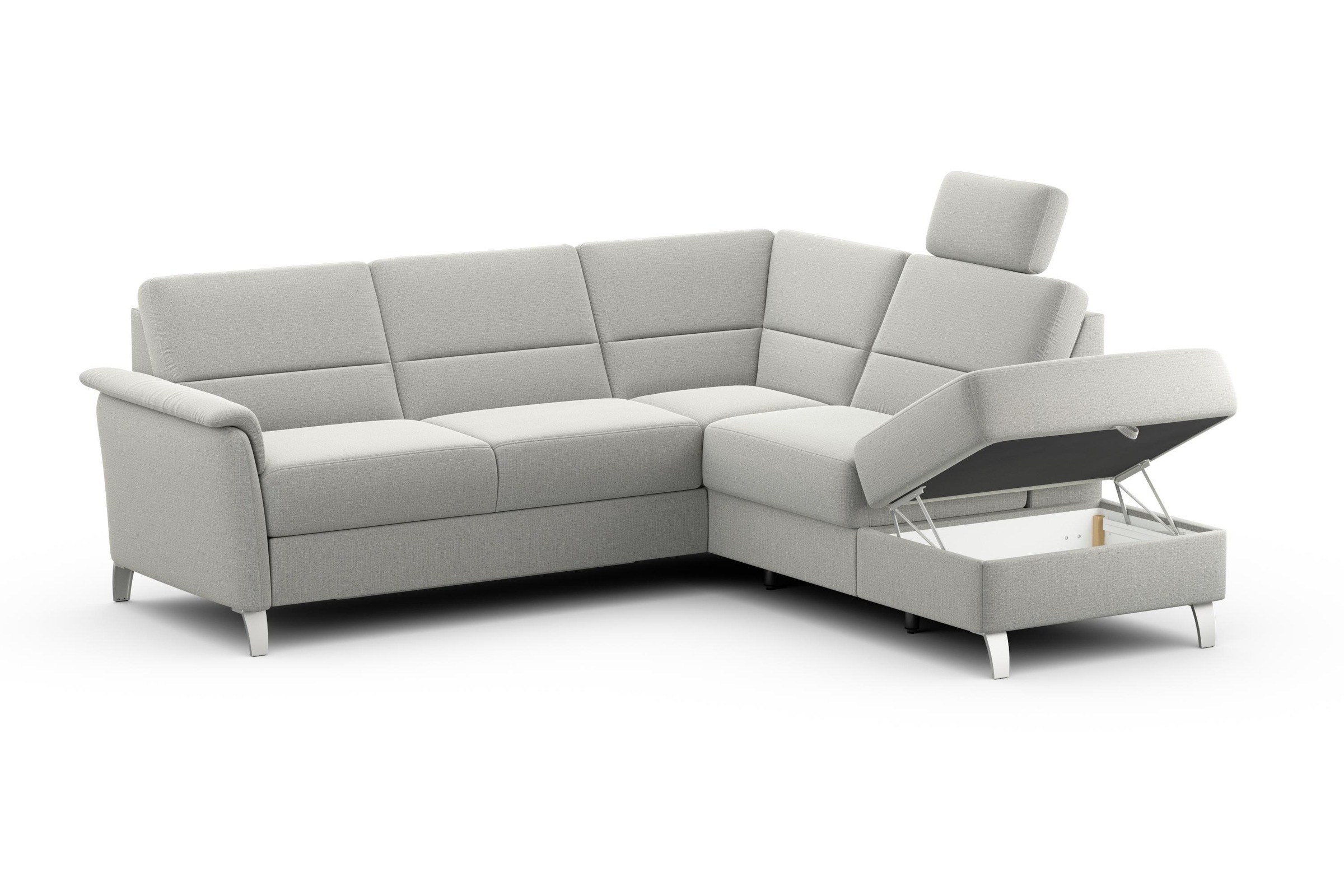 sit&more Ecksofa »Palmera L-Form«, Federkern, wahlweise mit Bettfunktion und mit/ohne Stauraum