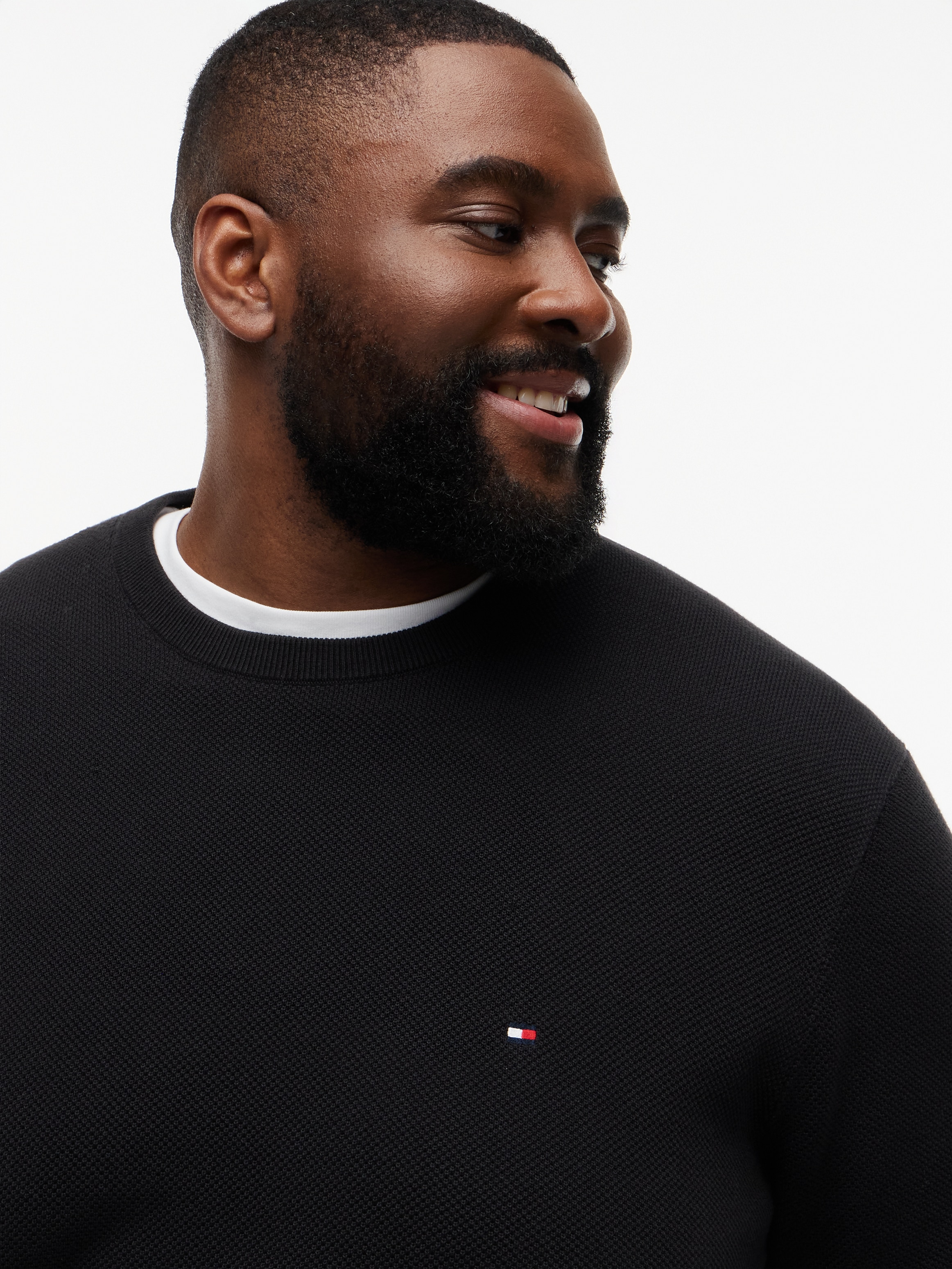 Thumbnail - Tommy Hilfiger Big & Tall Rundhalspullover "ESSENTIAL STRUCTURE CREW NECK" Große Größen, regular fit