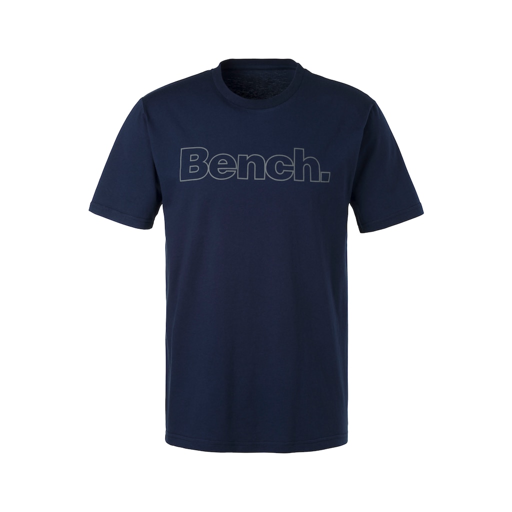 Bench. Loungewear T-Shirt, (2 tlg.), Shirt mit Logoprint, Basicshirt mit Rundhals aus reiner Baumwolle