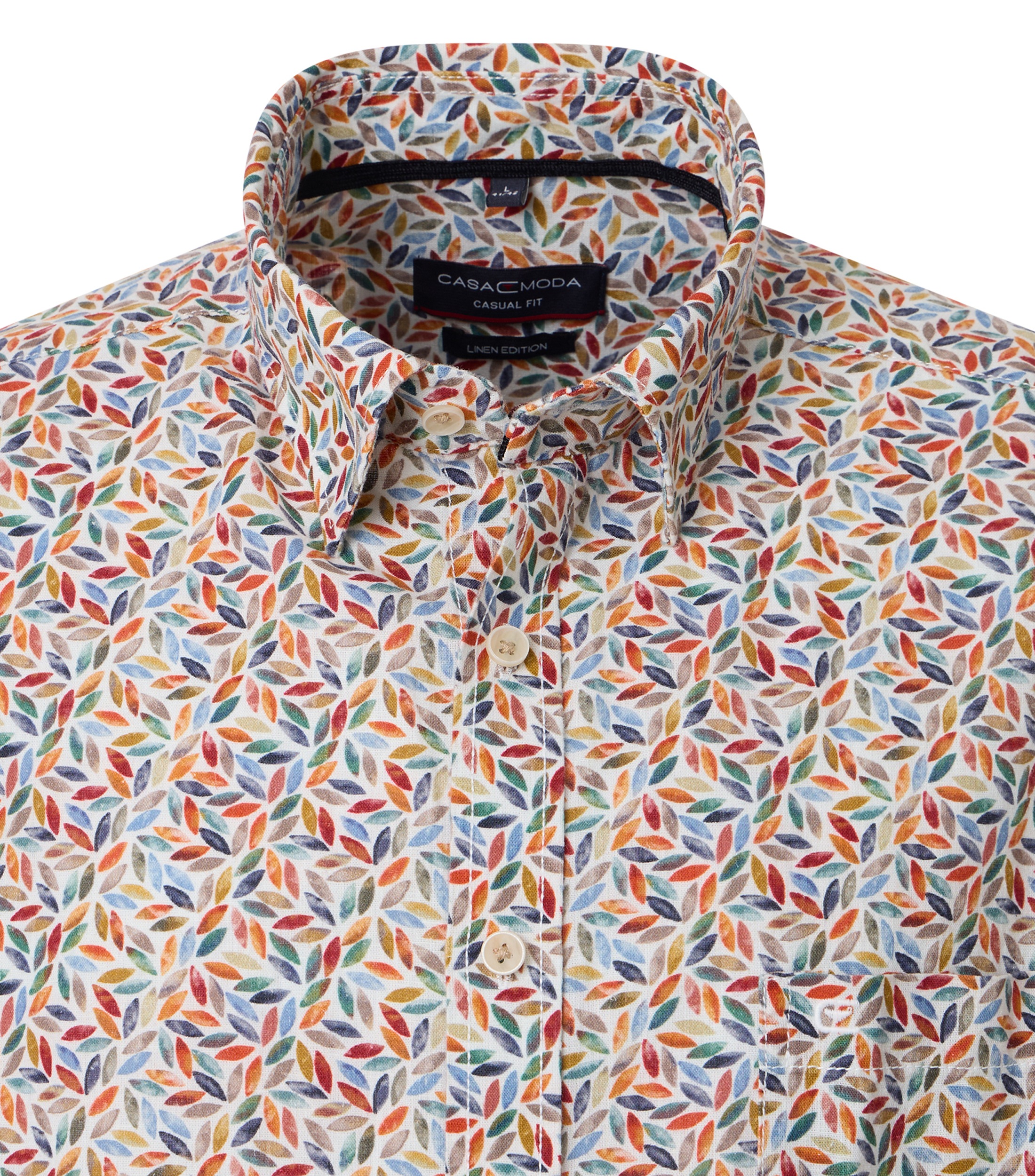 Thumbnail - CASAMODA Kurzarmhemd "CASAMODA Leinenhemd Kurzarm Print"