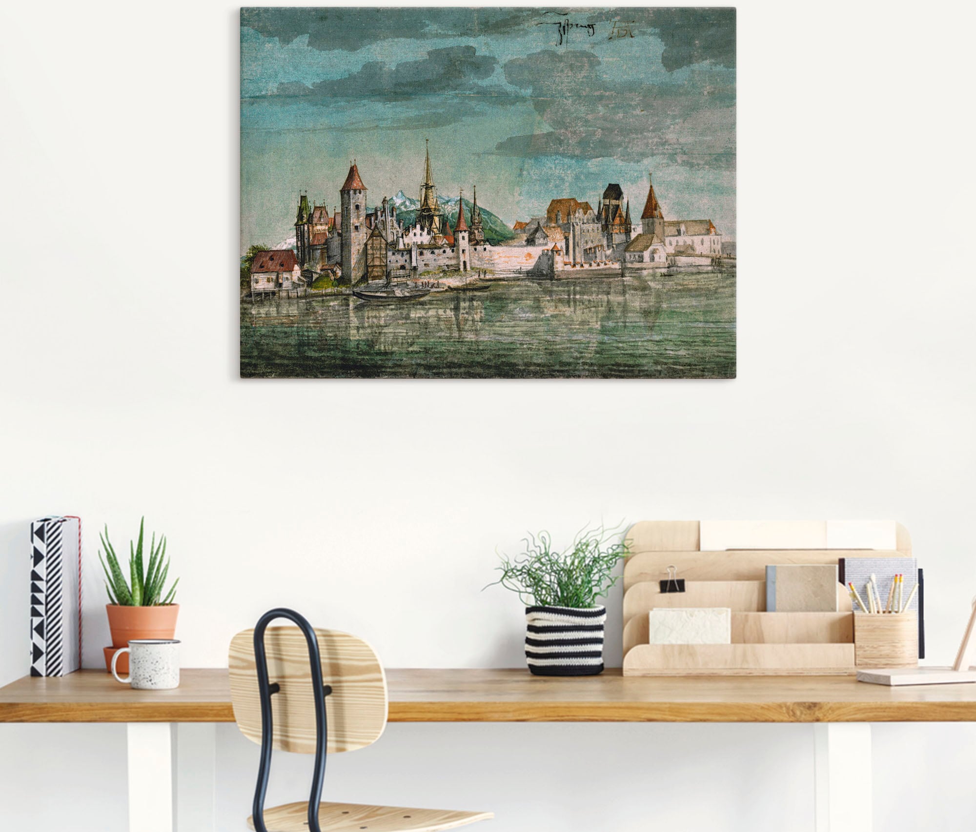 Artland Leinwandbild »Innsbruck von Norden gesehen. 1494.«, Österreich, (1 St.), auf Keilrahmen gespannt